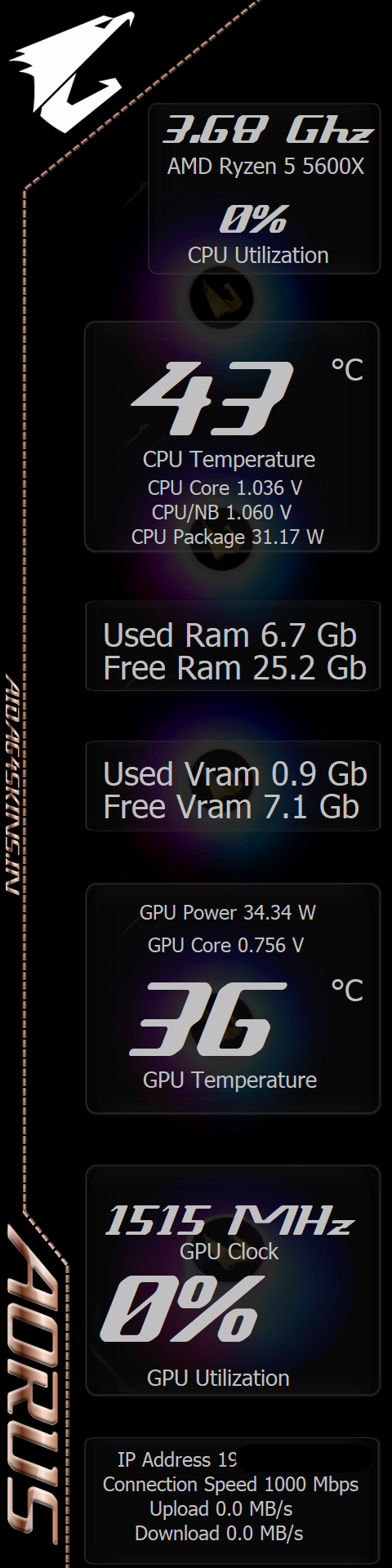 AORUS System Monitoring Widget