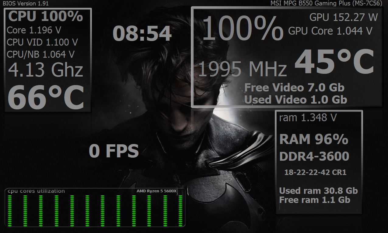 Real-Time System Monitoring Overlay