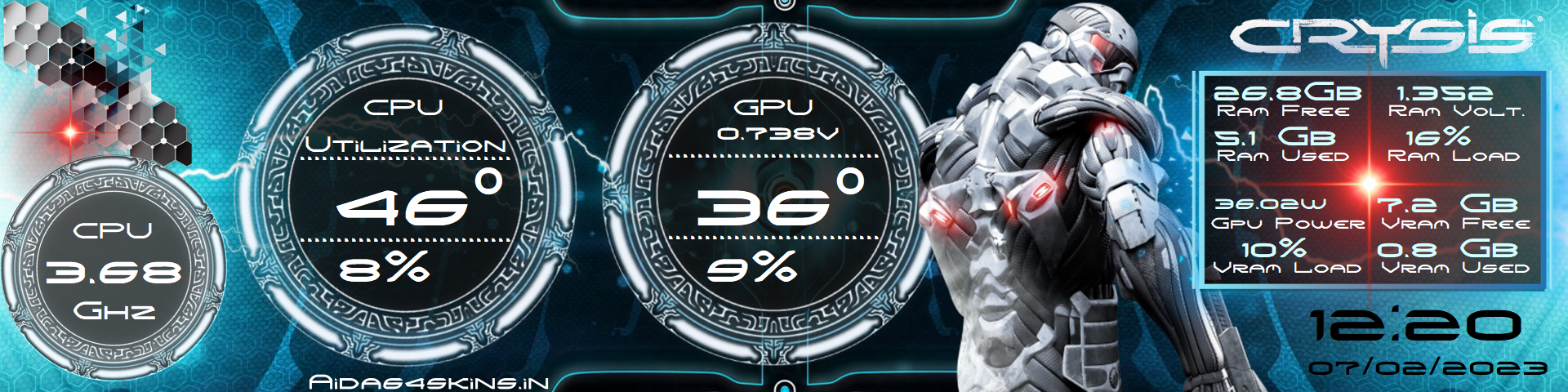 Crysis-Themed System Monitor Widget