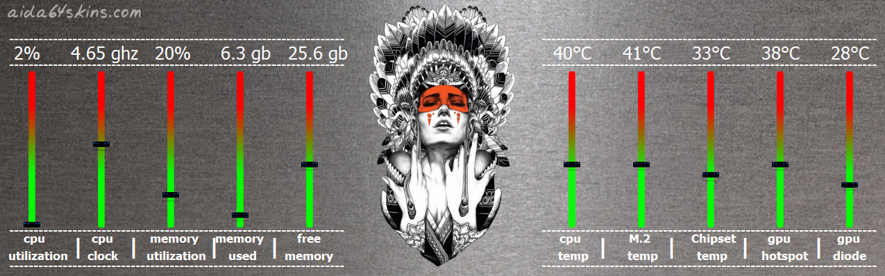 Metallic Dragon PC Monitoring Skin