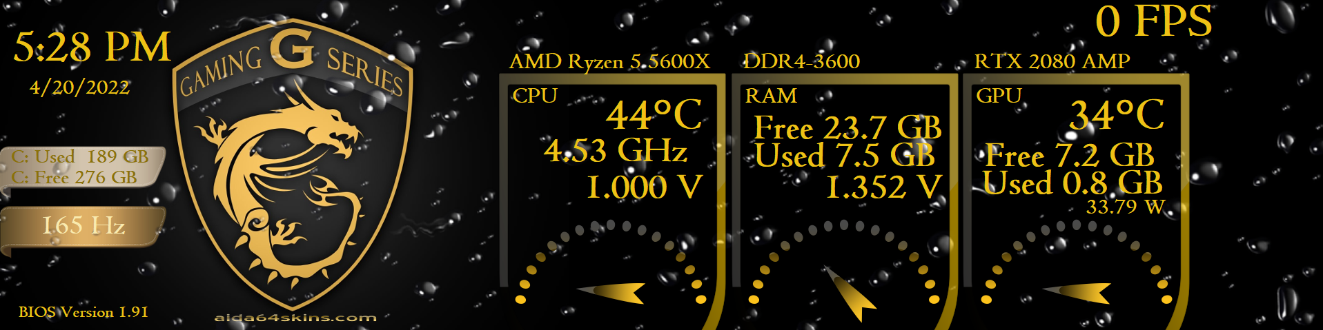 Gaming System Dashboard Overlay