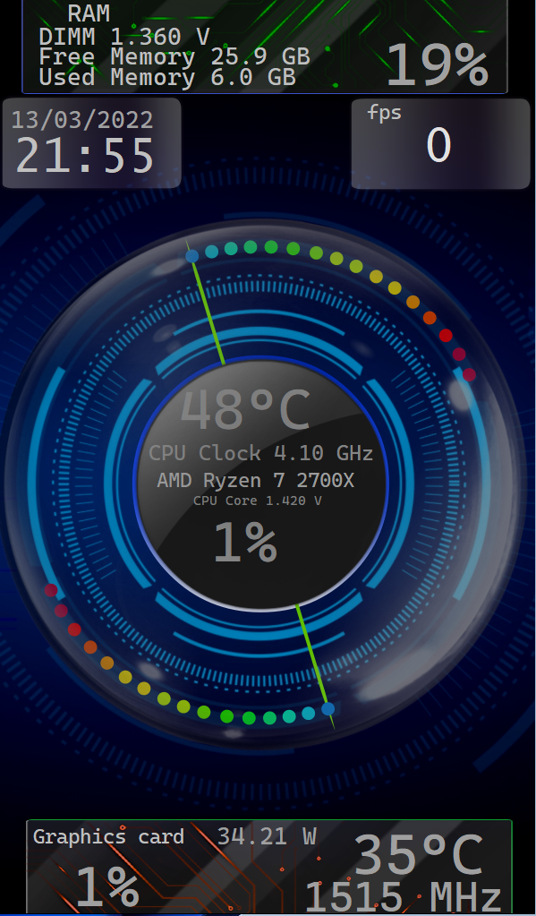 PC System Monitor Dashboard