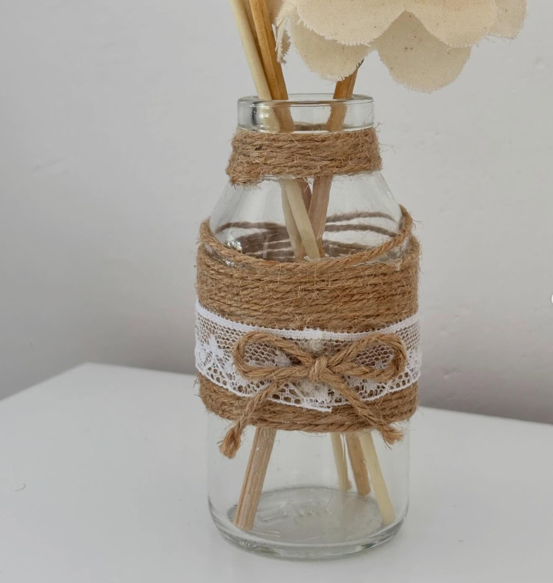 Adornos con flores de tela