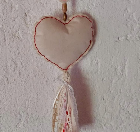 Colgante decorativo en corazon