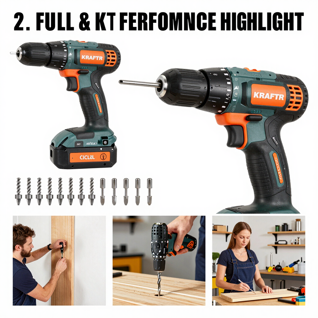 KRAFTR Cordless Electric Drill