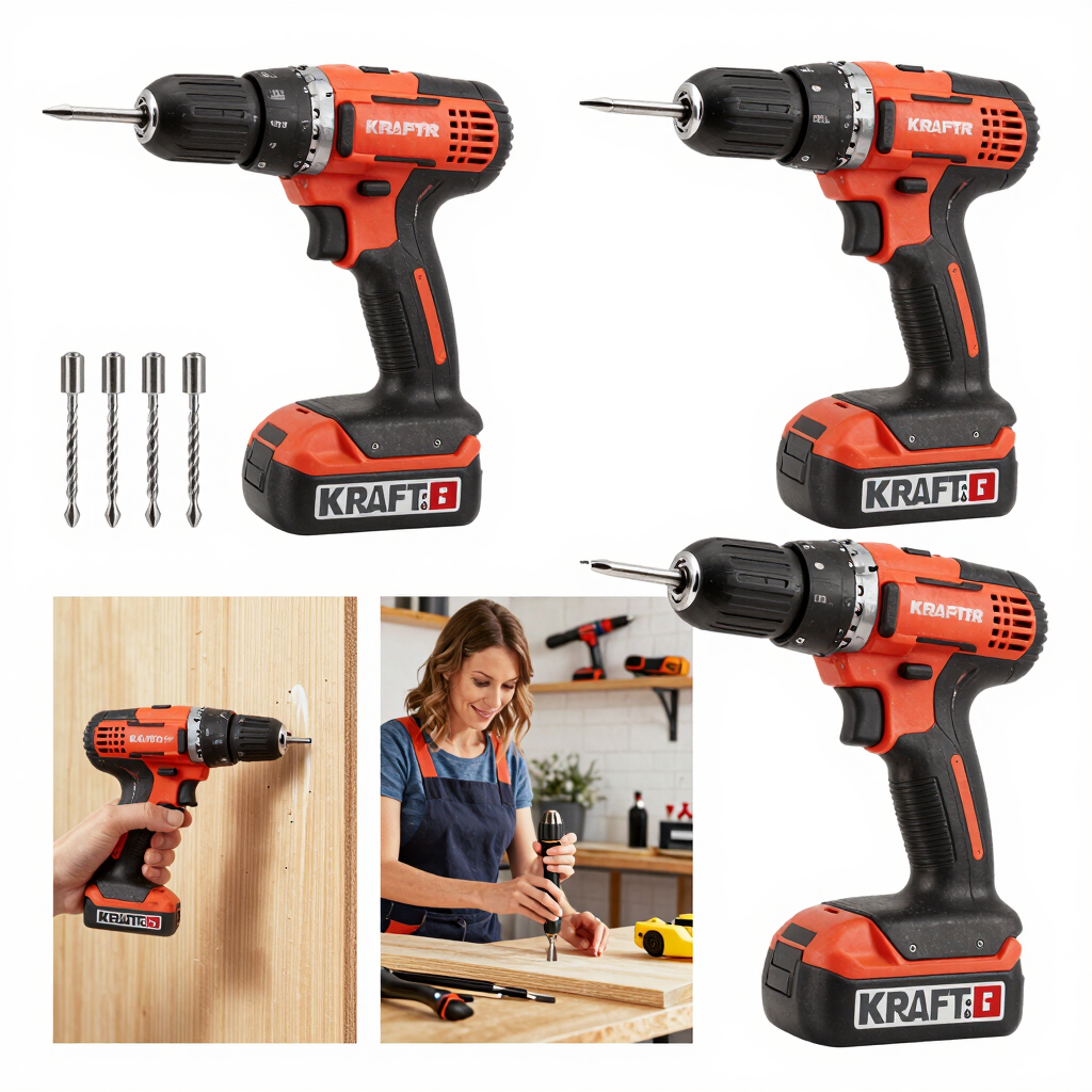 KRAFT6 Cordless Power Drill Set