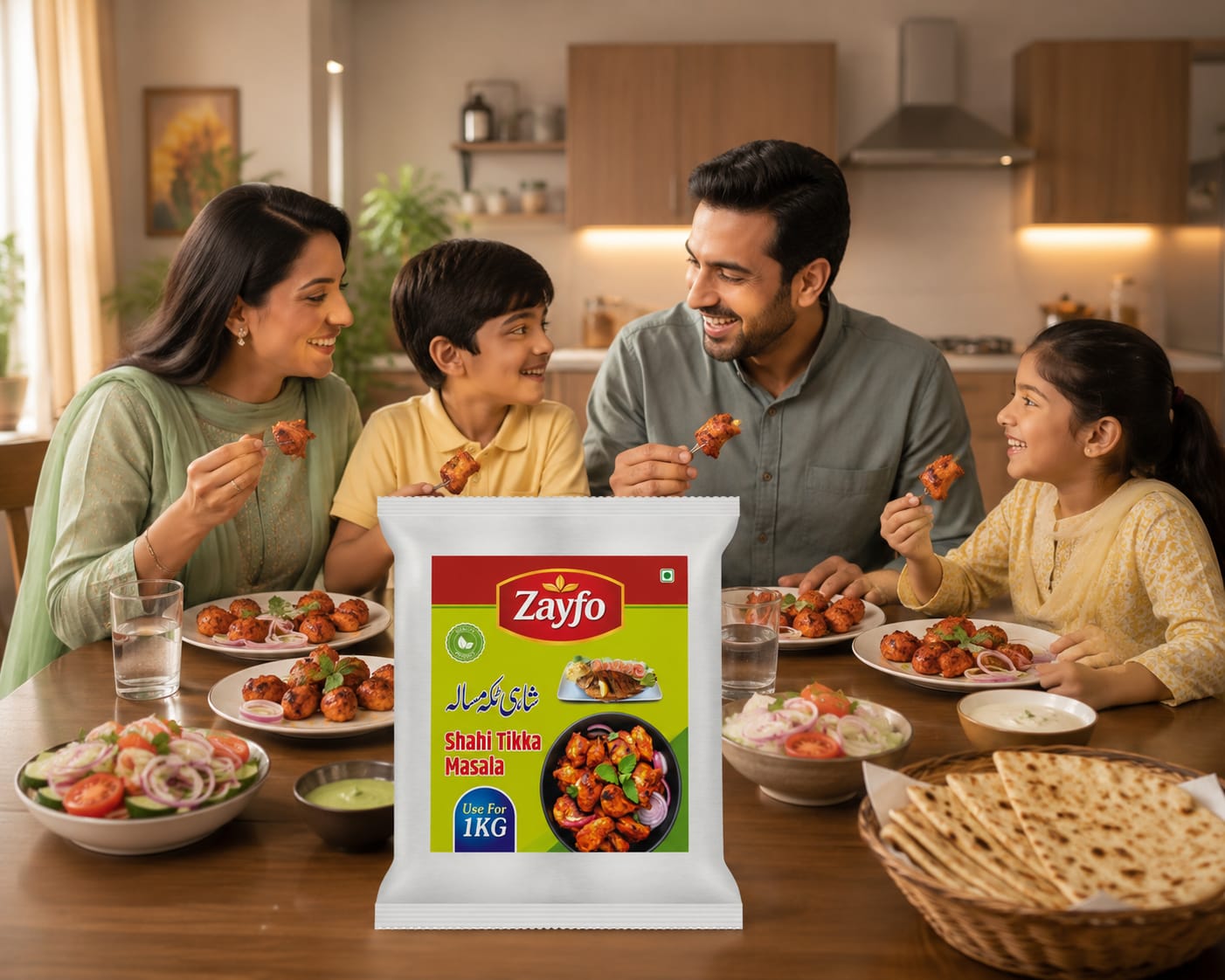Zayfo Green Tandoori Tikka Masala – Premium Spice Blend 80g ( Pack of 5 )