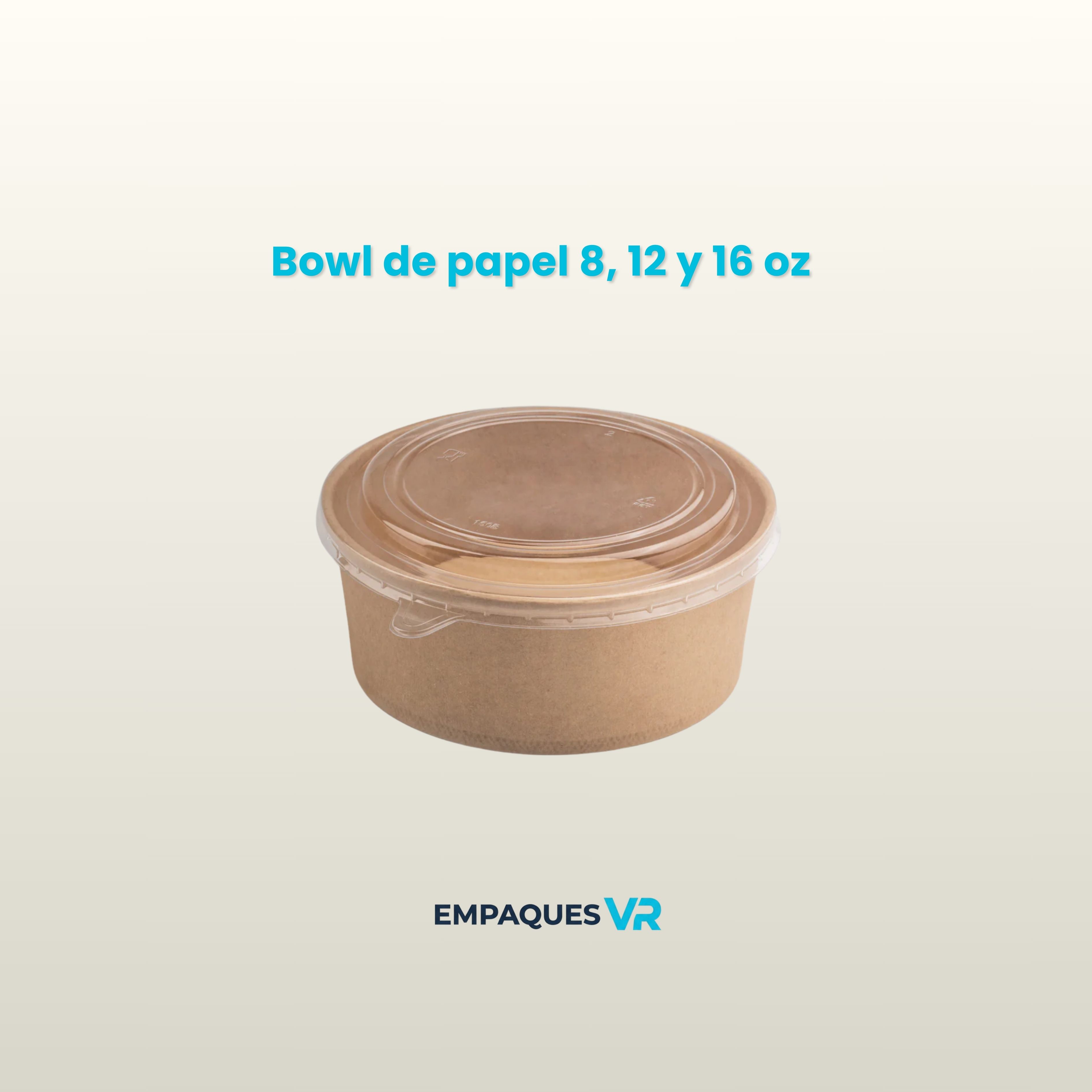 Bowl de papel 8 ,12 y 16 oz  