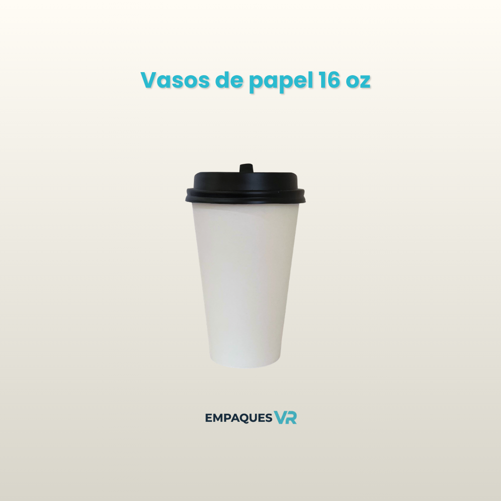 Vaso de papel 16 oz bebida caliente 