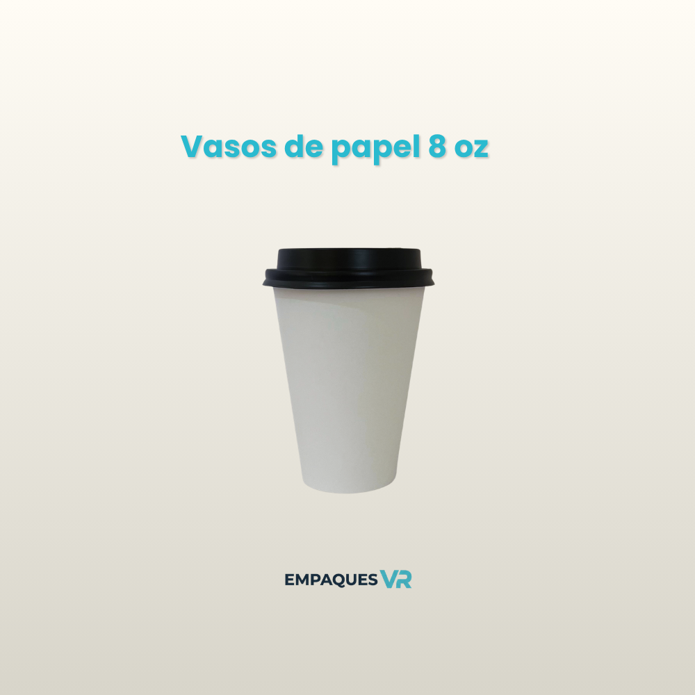 Vaso de papel 8 oz bebidas calientes 