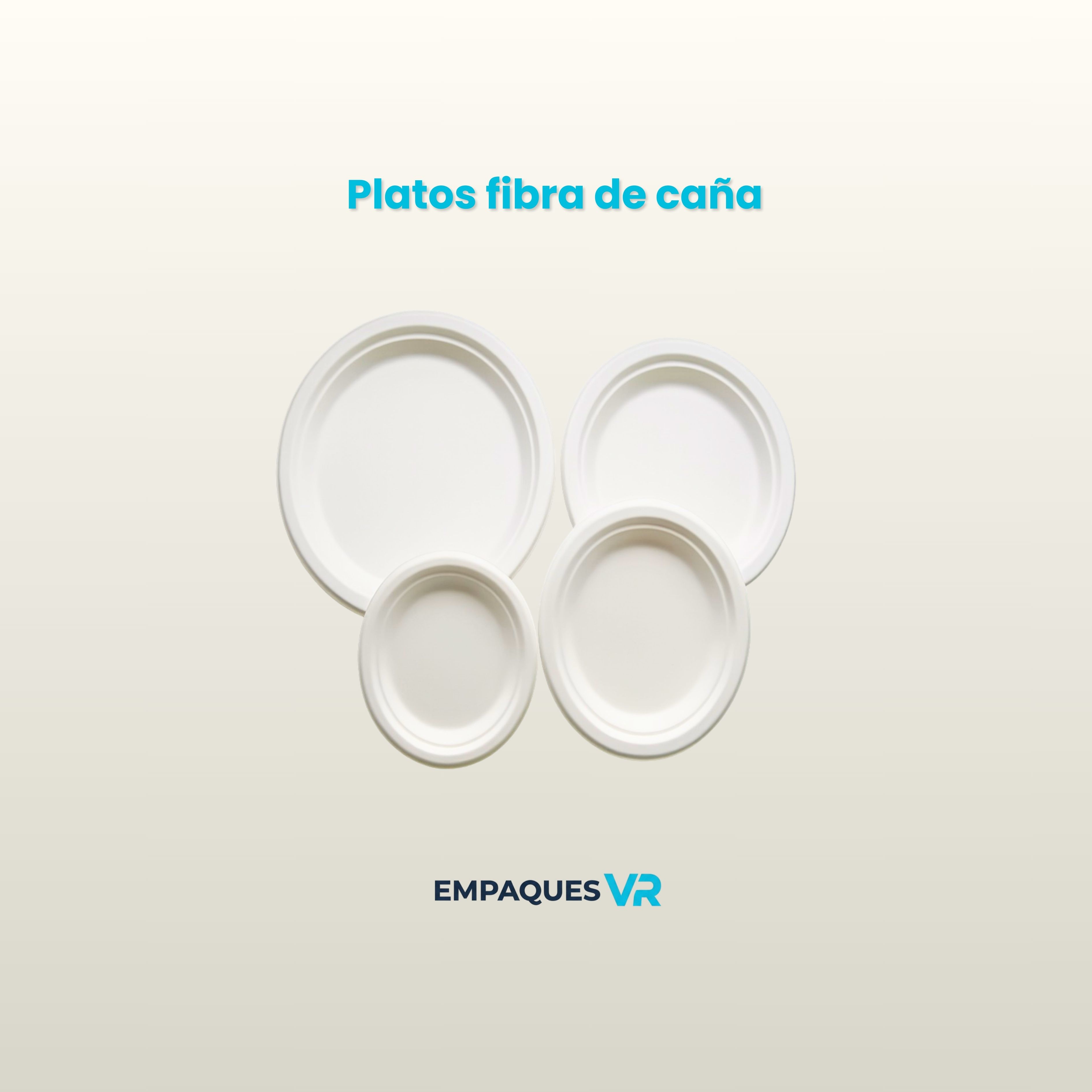 Platos redondos fibra de caña núm 6 ,7 ,9 y 10