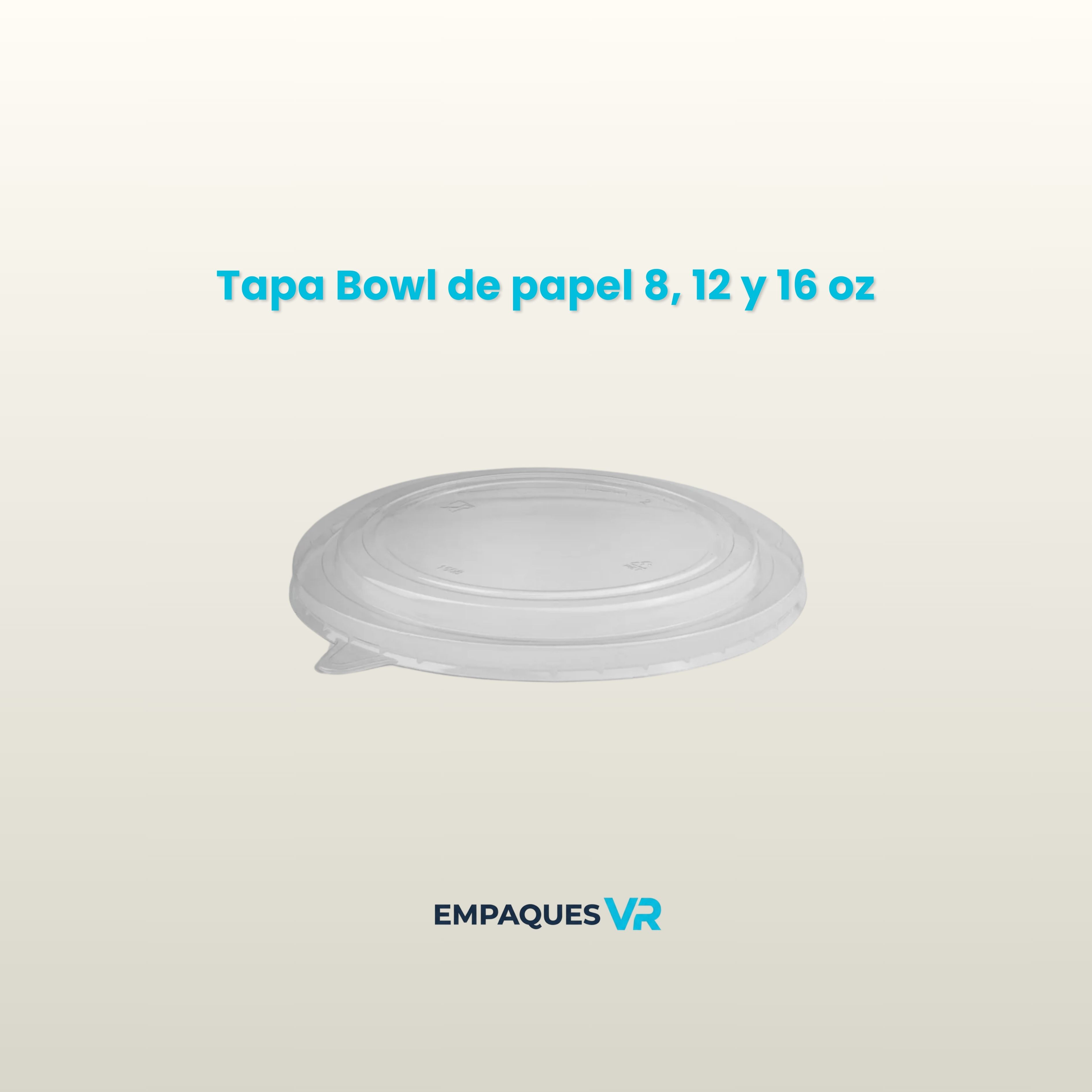 Tapa para Bowl de papel 8, 12 y 16 oz