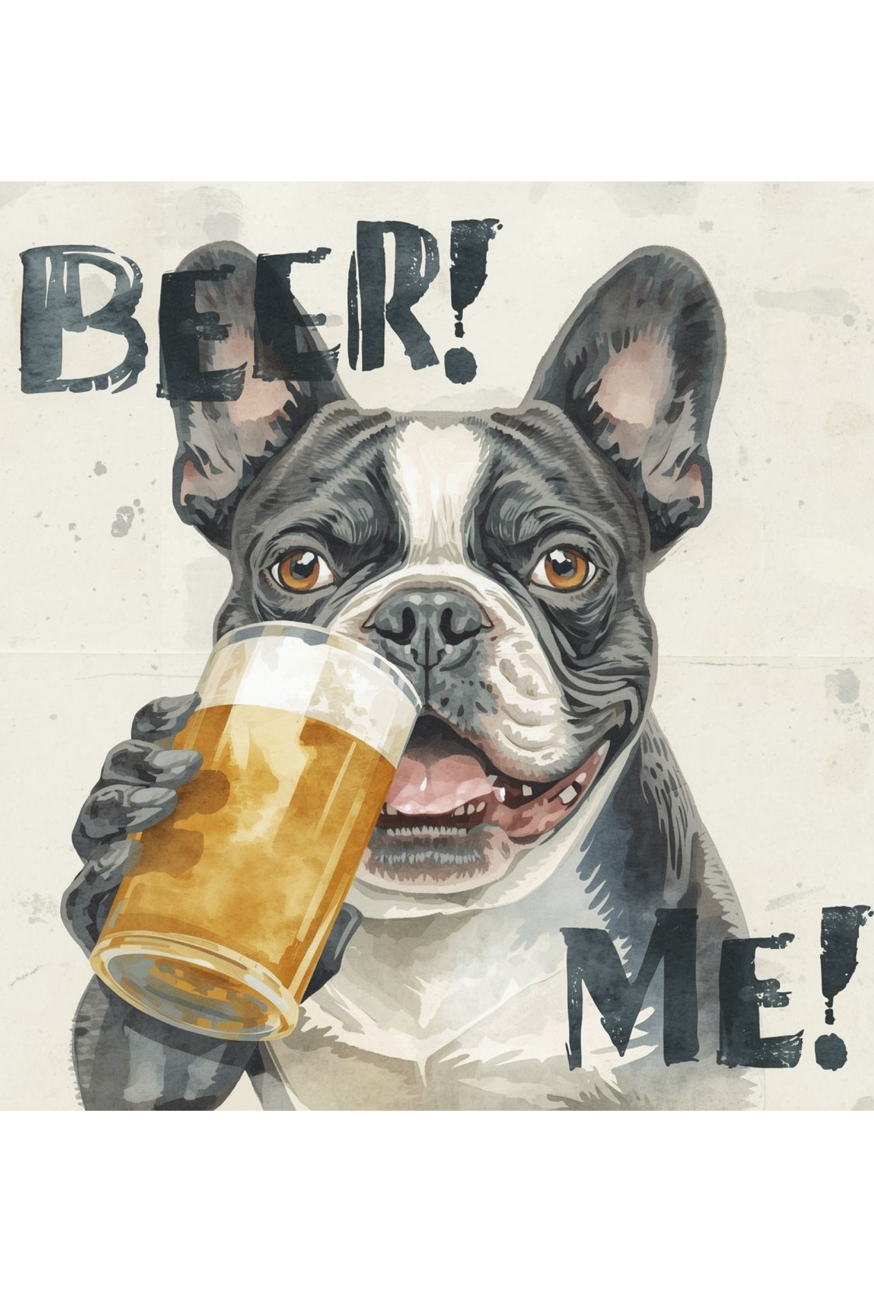 Beer Me Bulldog Digital Art