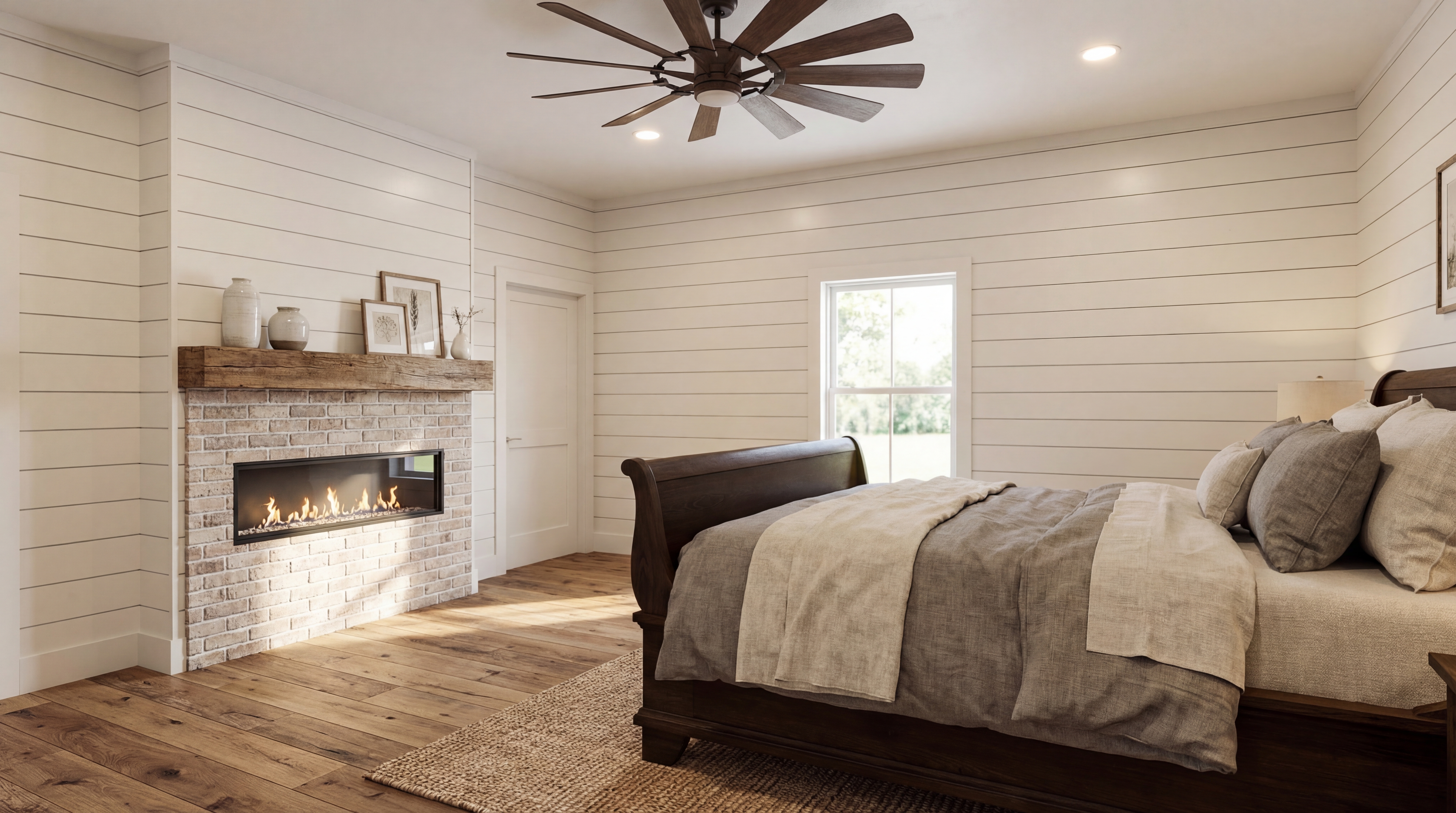 4 Bedroom Modern Farmhouse Ranch Plan with Vaulted Living Room & Garage | Plan 31126