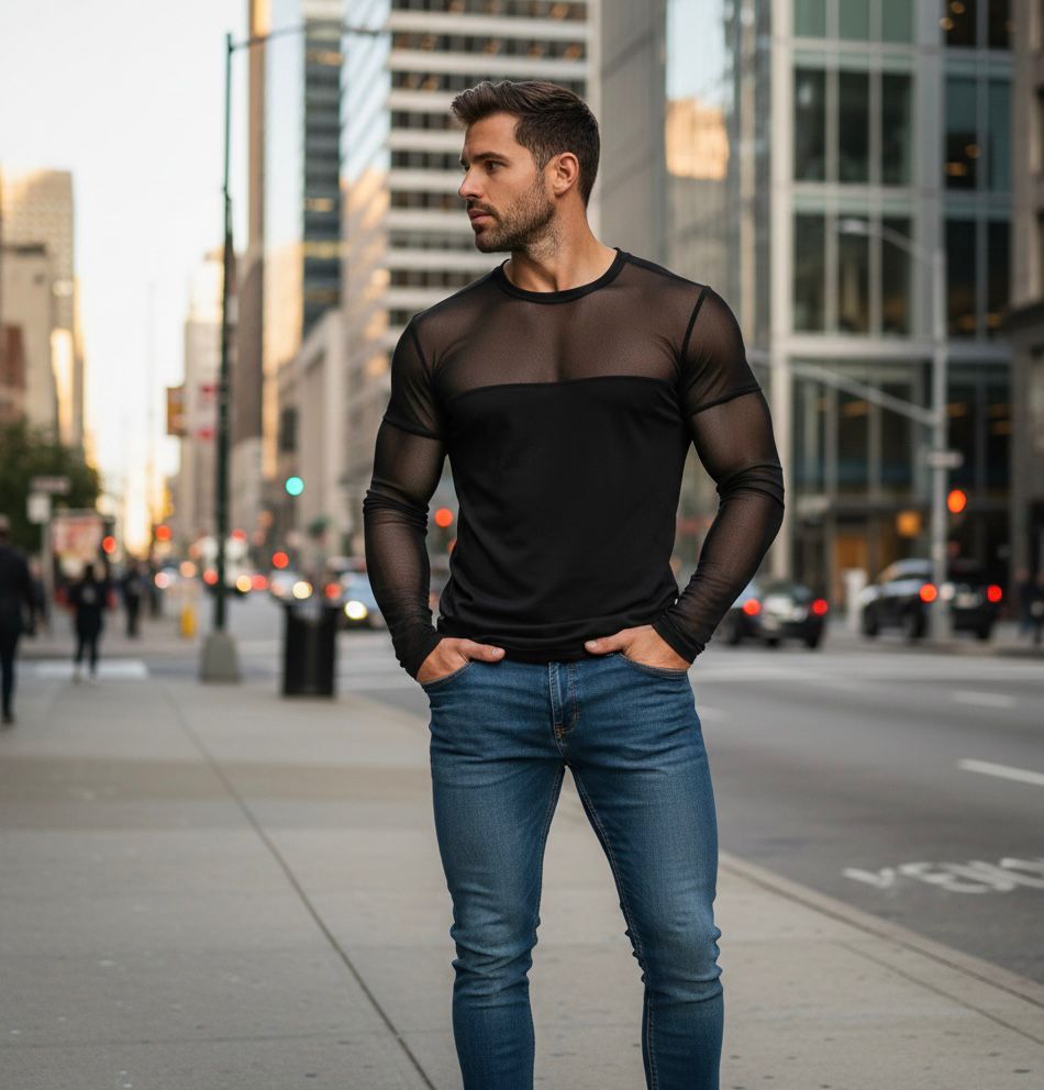 Camiseta Hombre Transparente