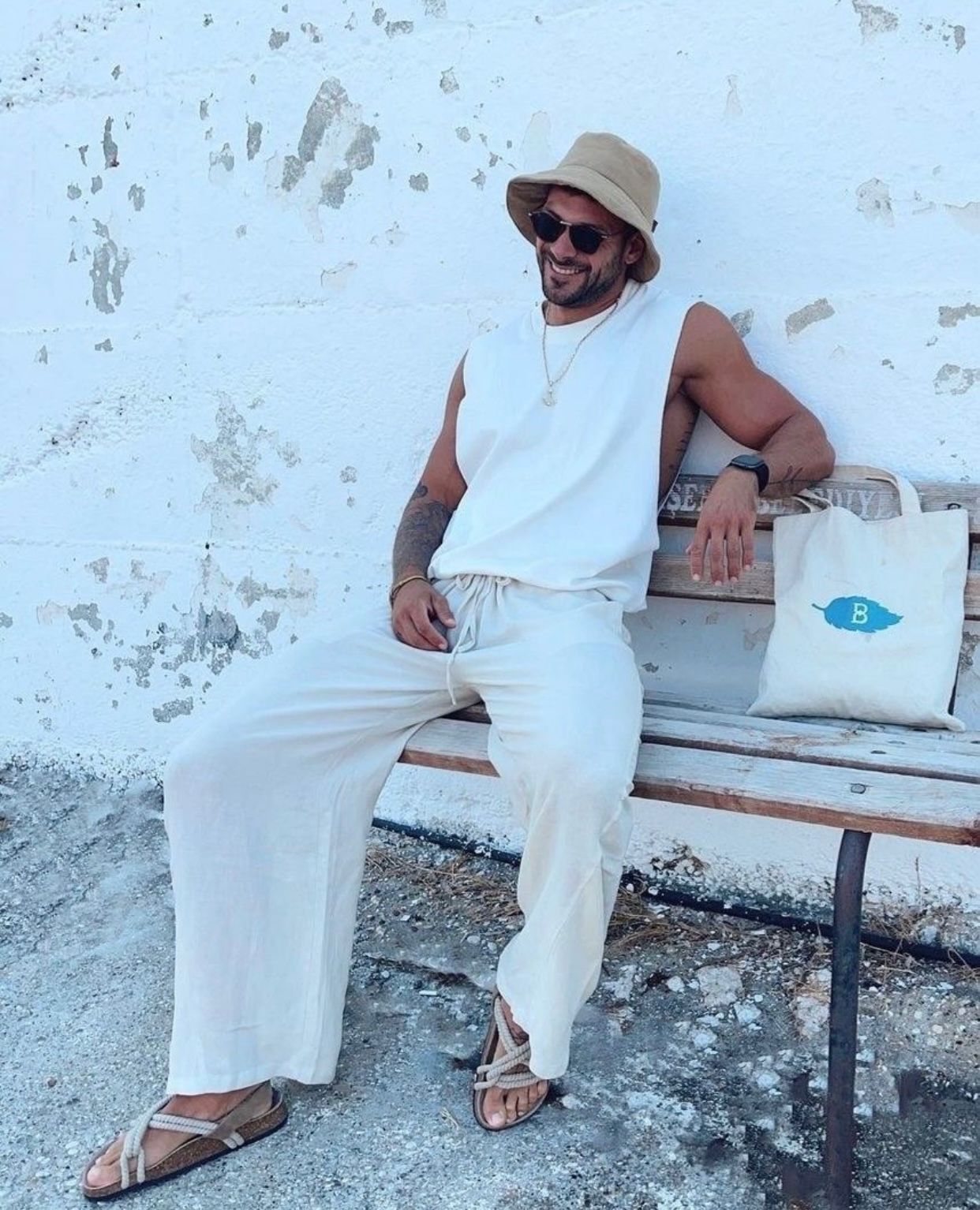 Conjunto de ropa casual Hueso y Beige