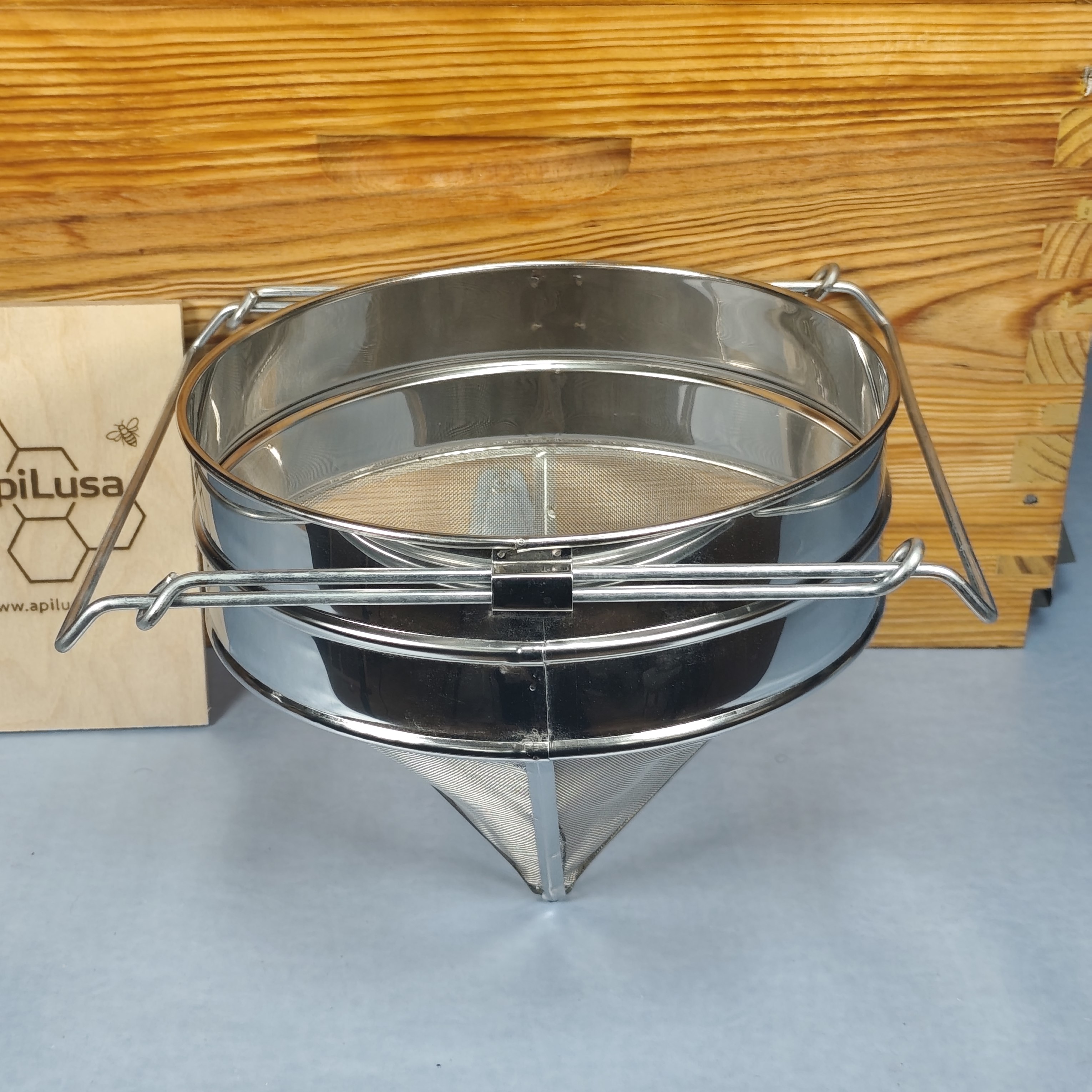 Conical Honey Strainer/Filter with Extendable Handles