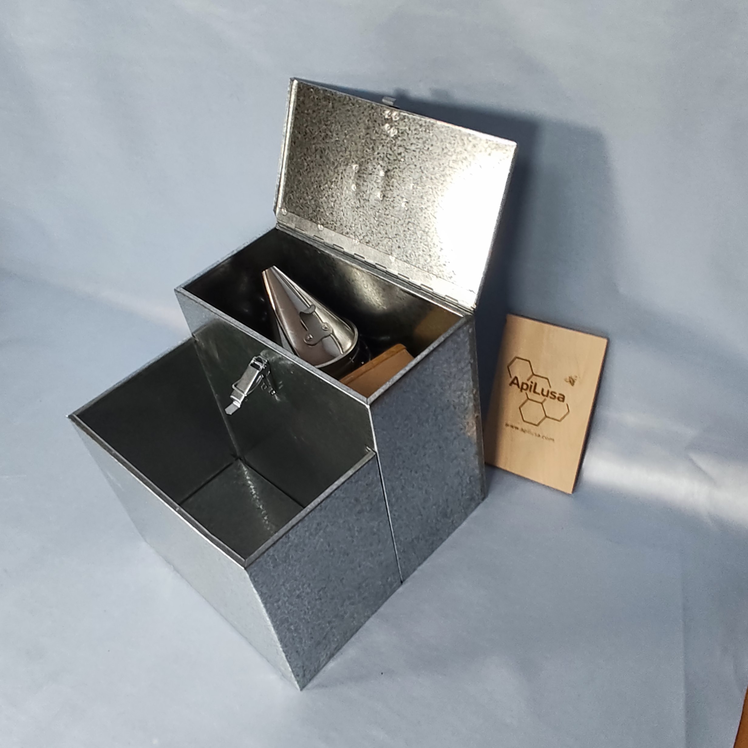 Galvanized Steel Transport Box with Tool Compartment