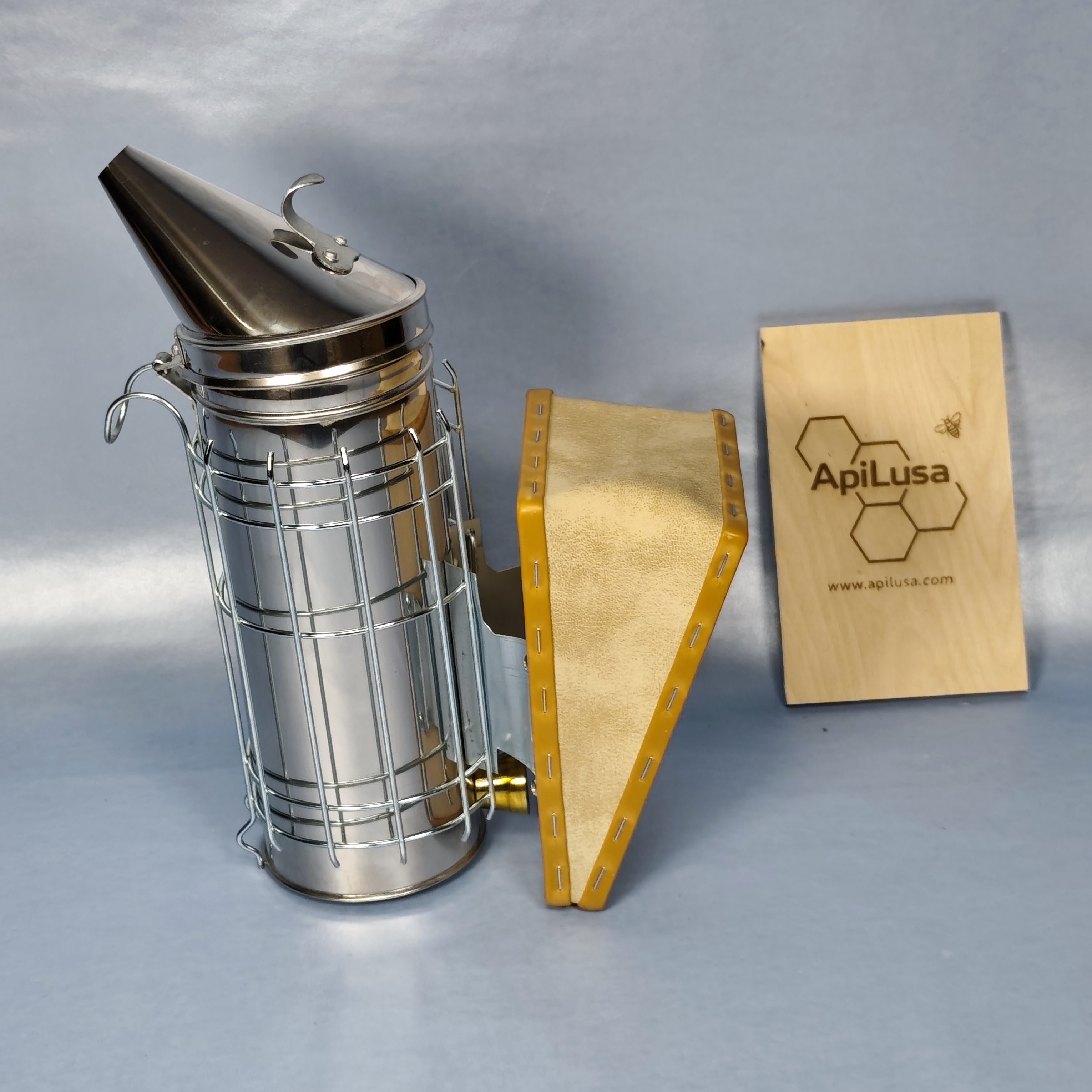 Giant Stainless Steel Bee Smoker with Heat Shield