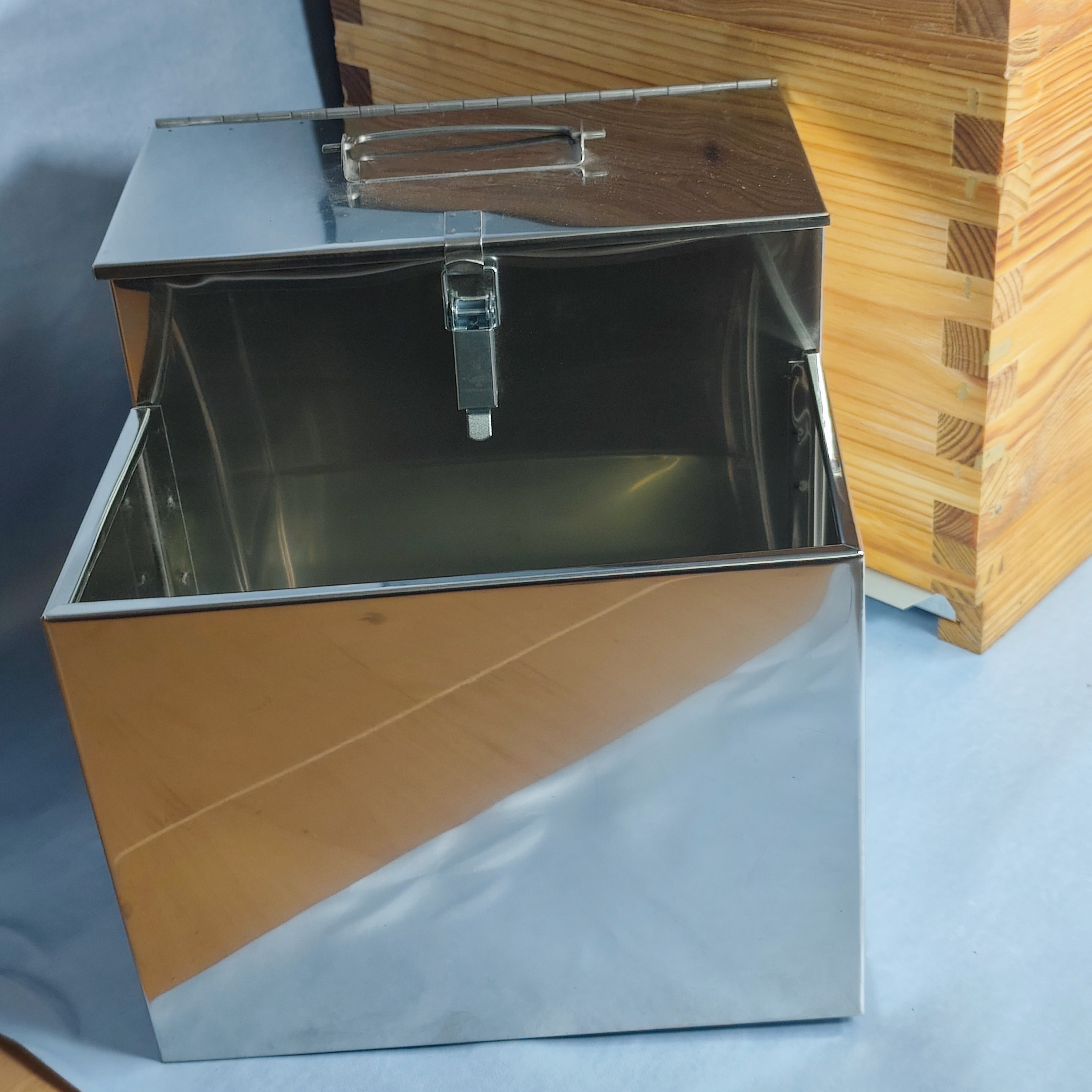 Stainless Steel Transport Box with Tool Compartment