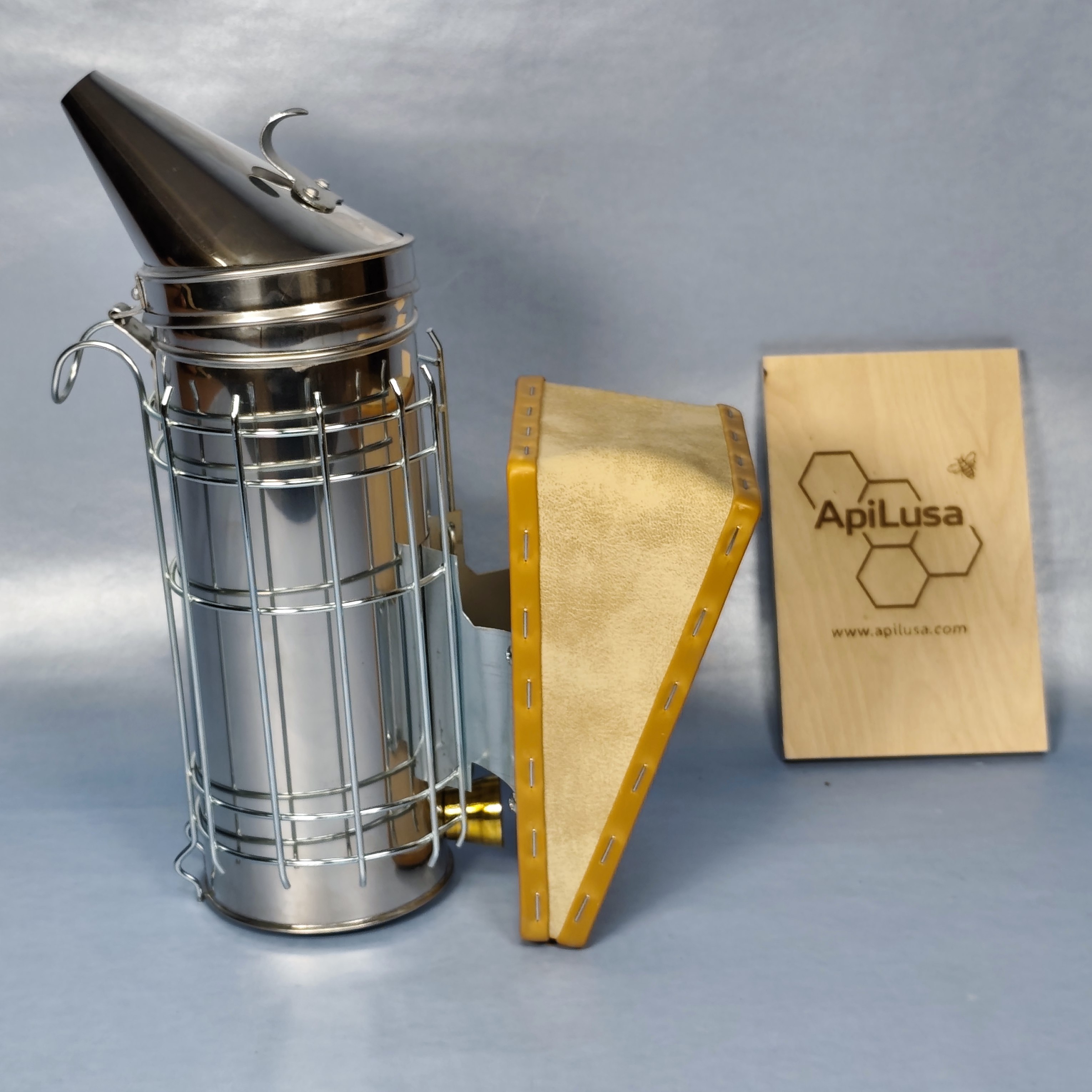 Giant Stainless Steel Bee Smoker with Heat Shield