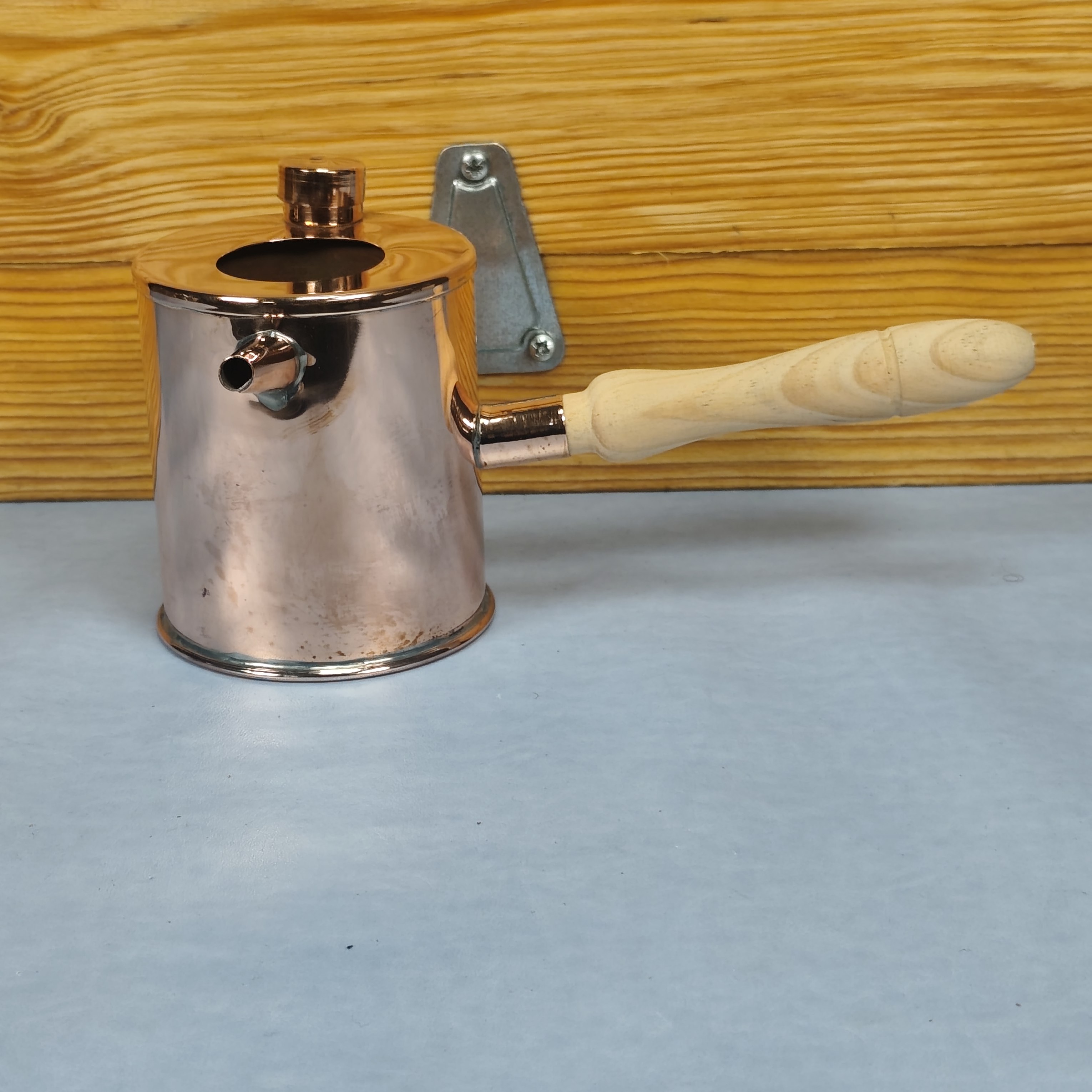 Caldeirinha banho maria cobre para derreter cera