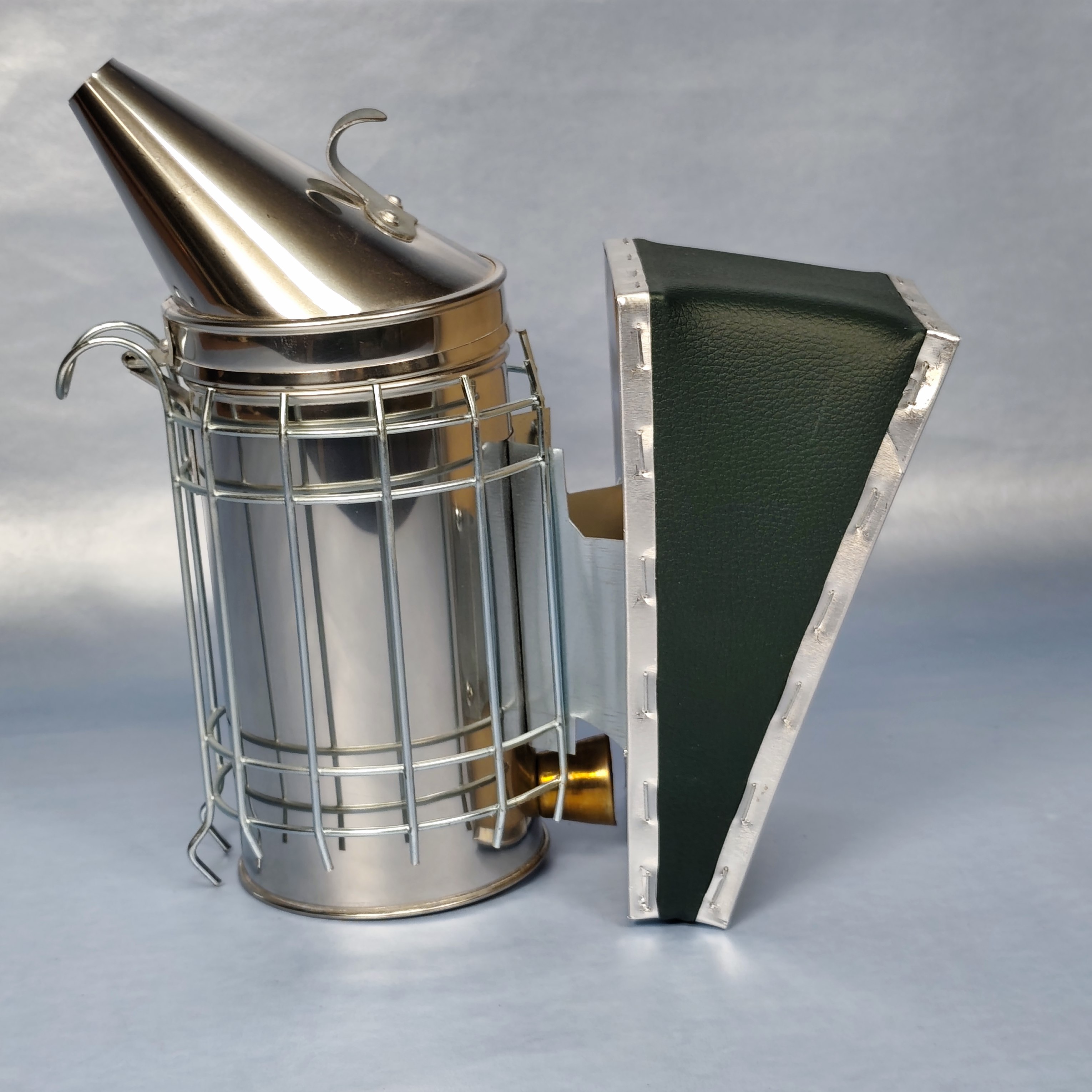 Large Stainless Steel Bee Smoker with Heat Shield