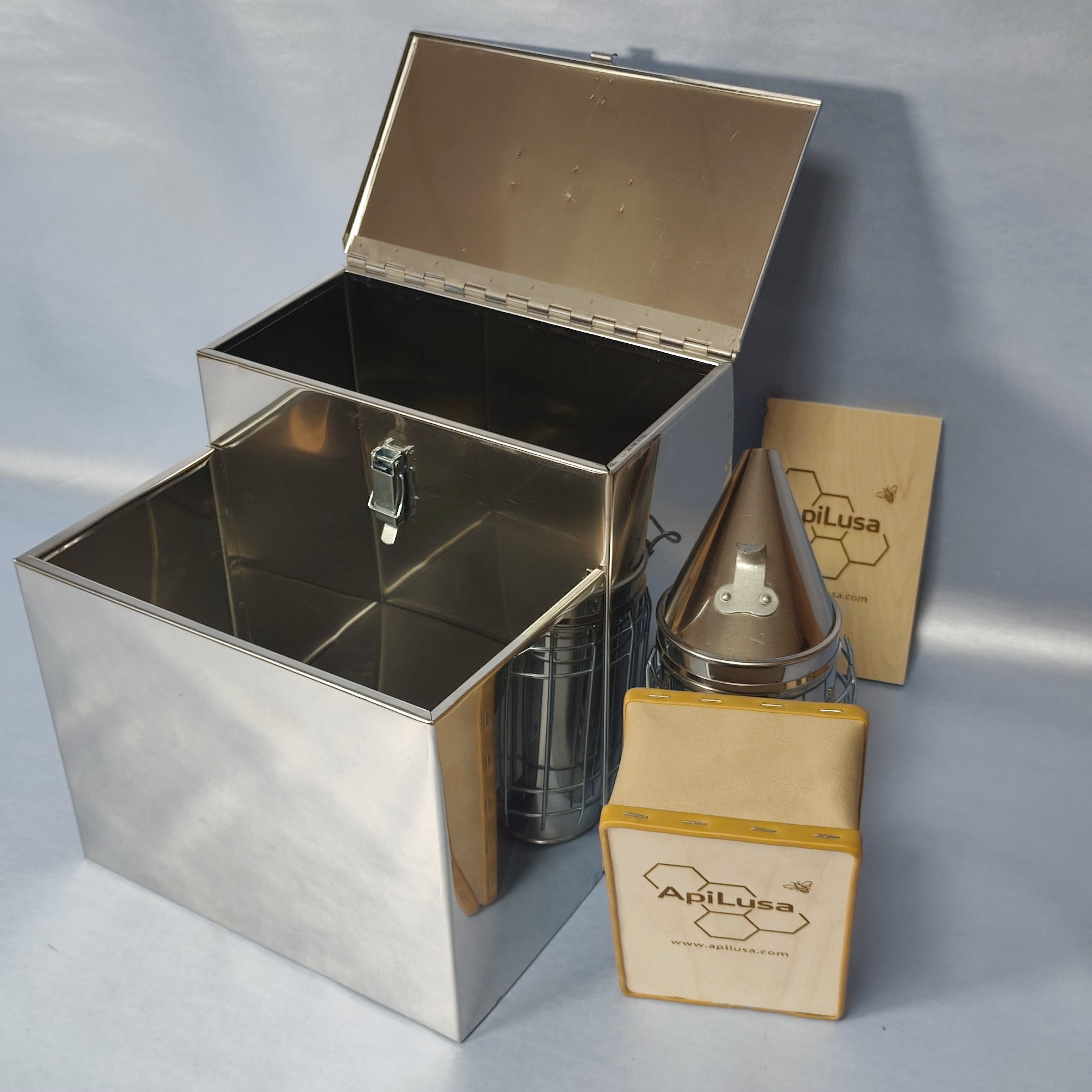 Stainless Steel Transport Box with Tool Compartment