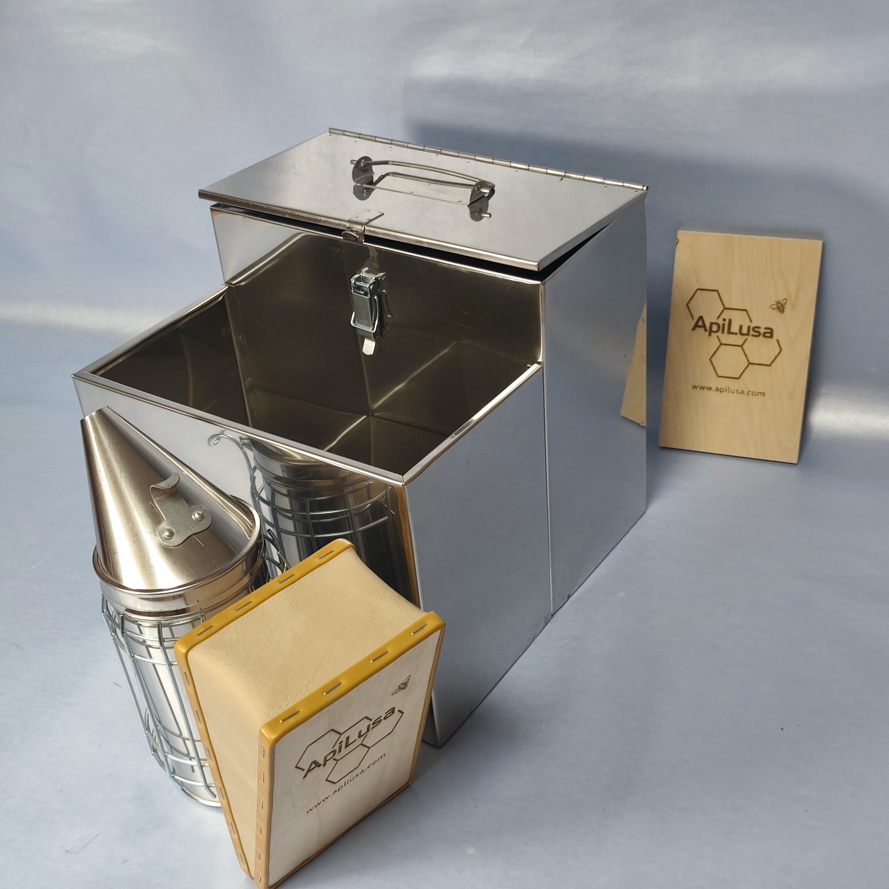 Stainless Steel Transport Box with Tool Compartment