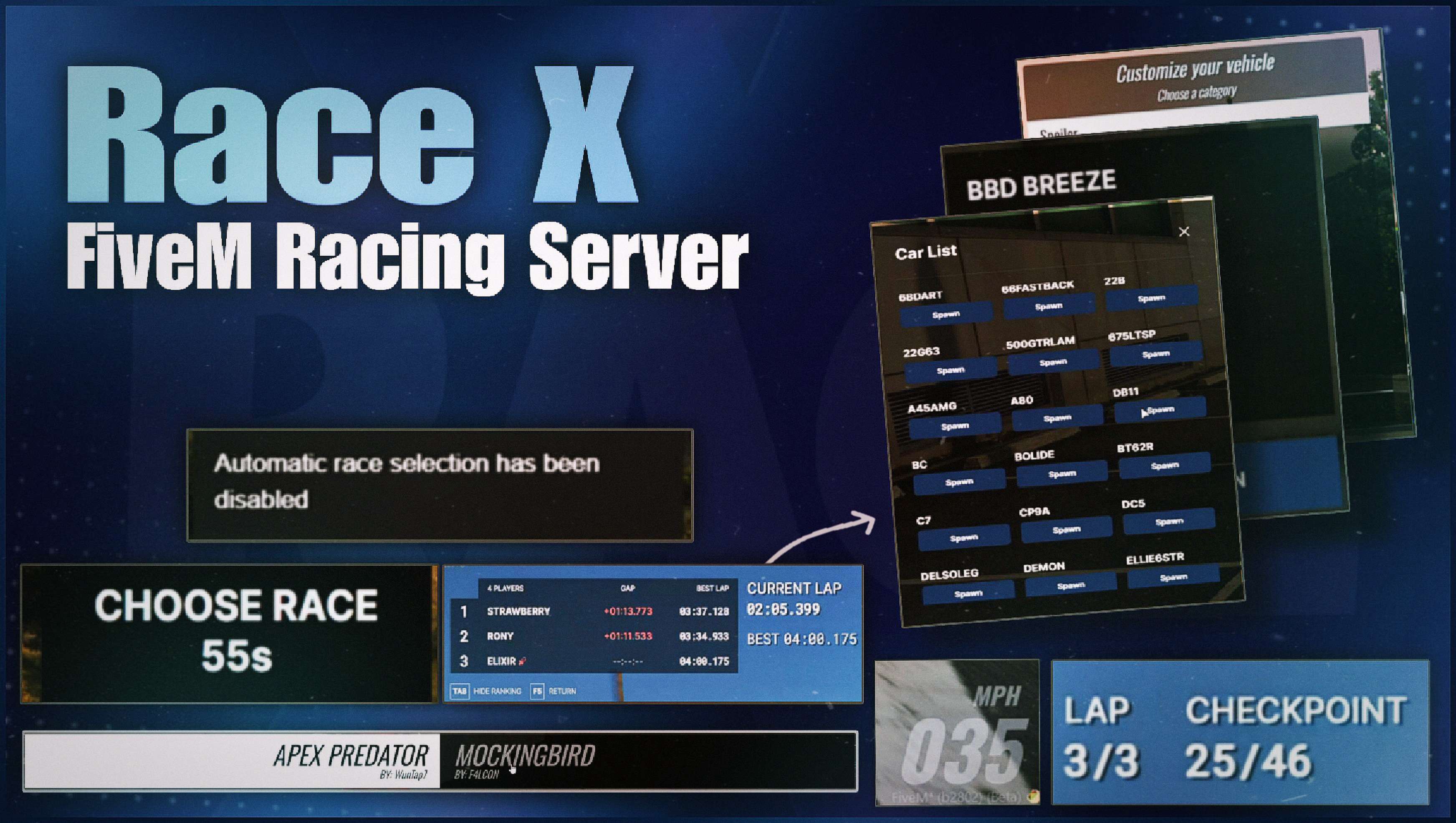 Race X FiveM Racing Server
