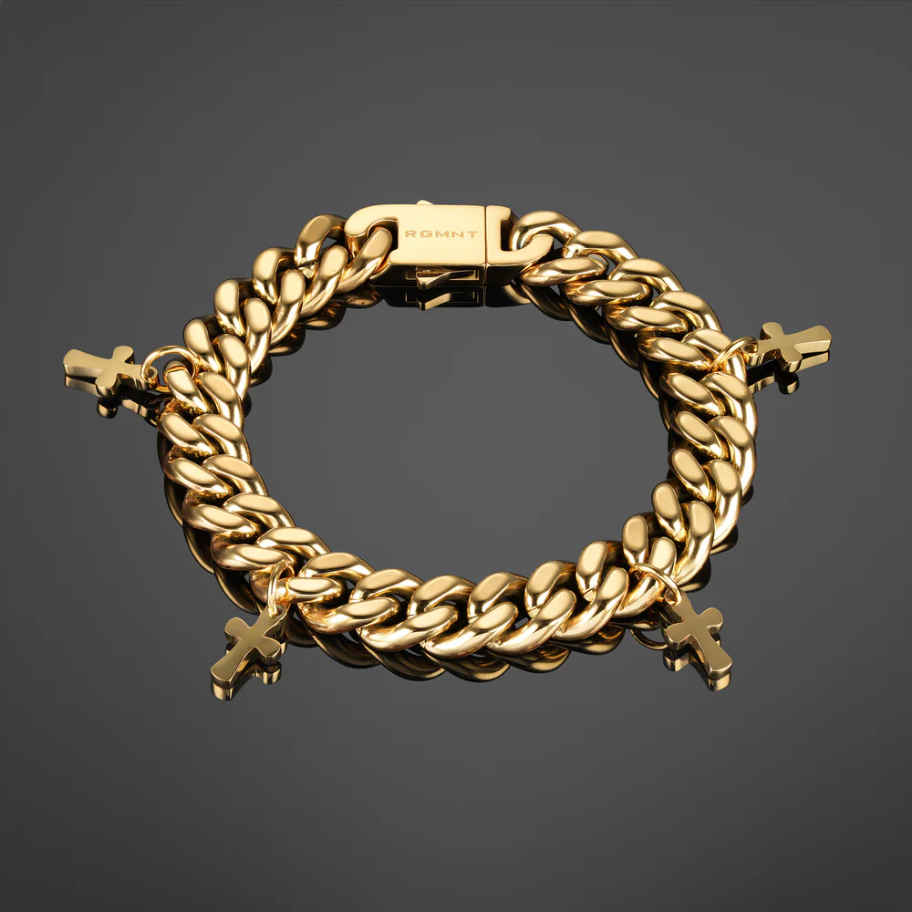 Crossed Cuban Bracelet