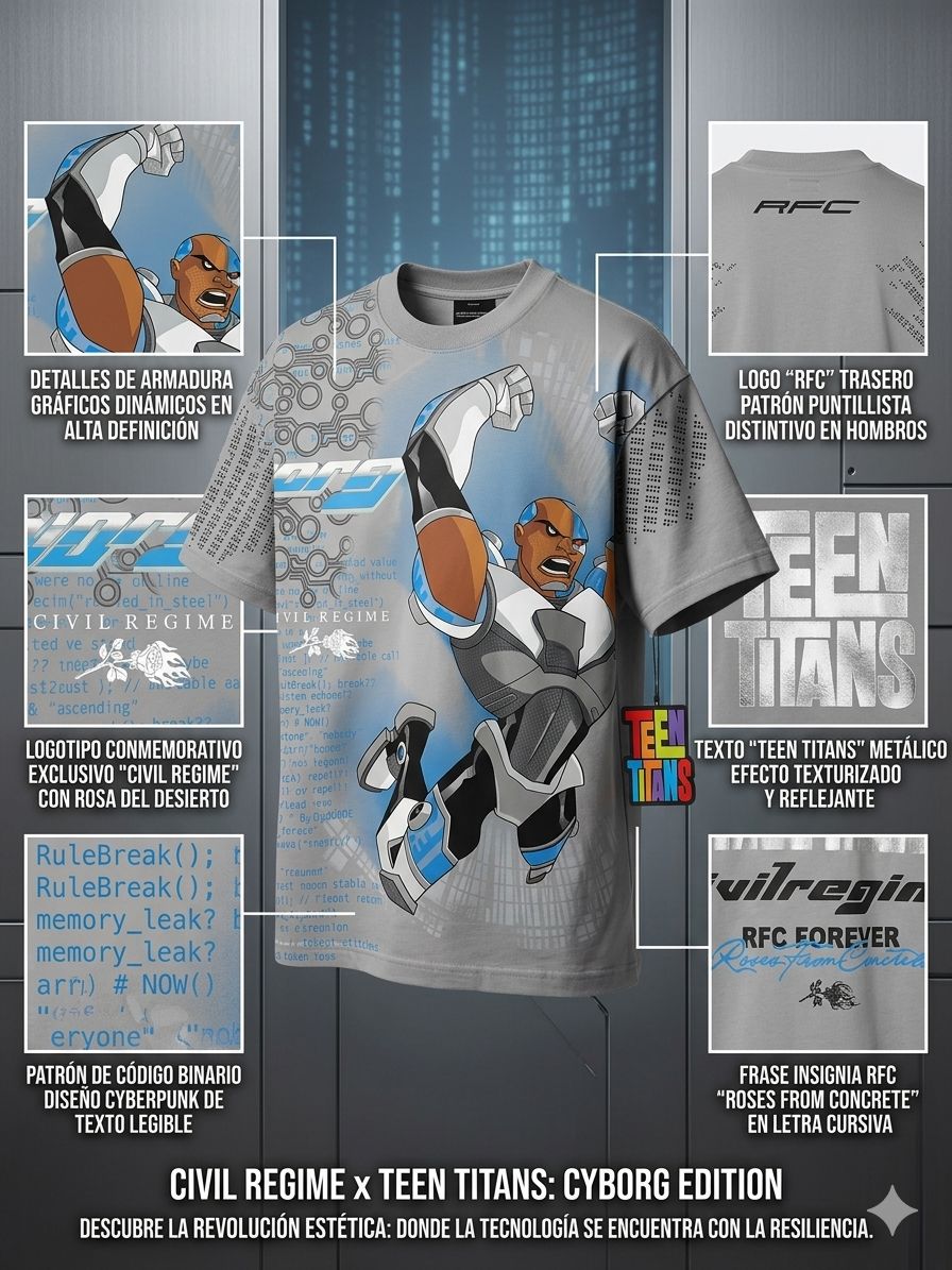 Teen Titans Oversized Tees - Civil Regime