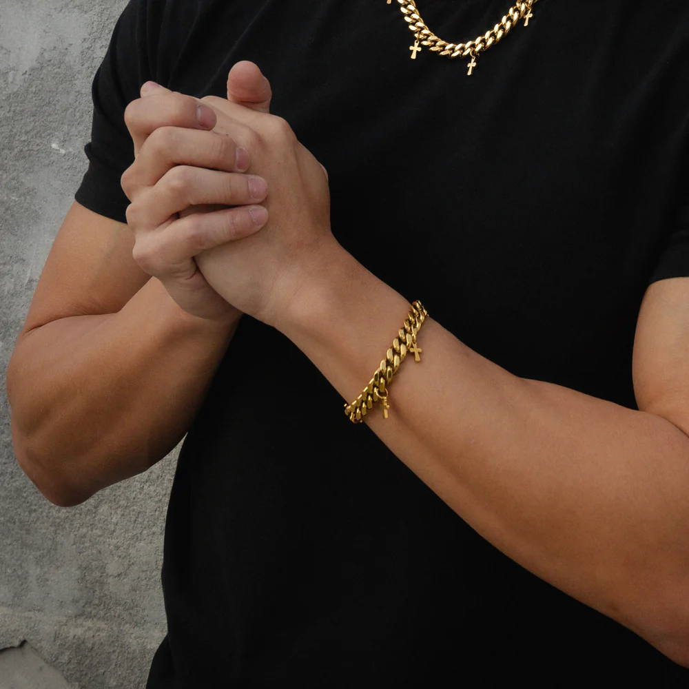 Crossed Cuban Bracelet