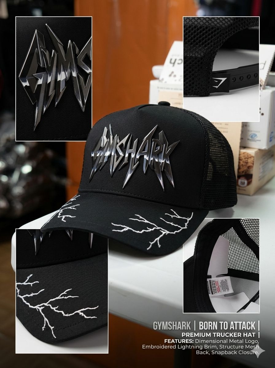 Lightning Graphic Trucker Cap - Gymshark