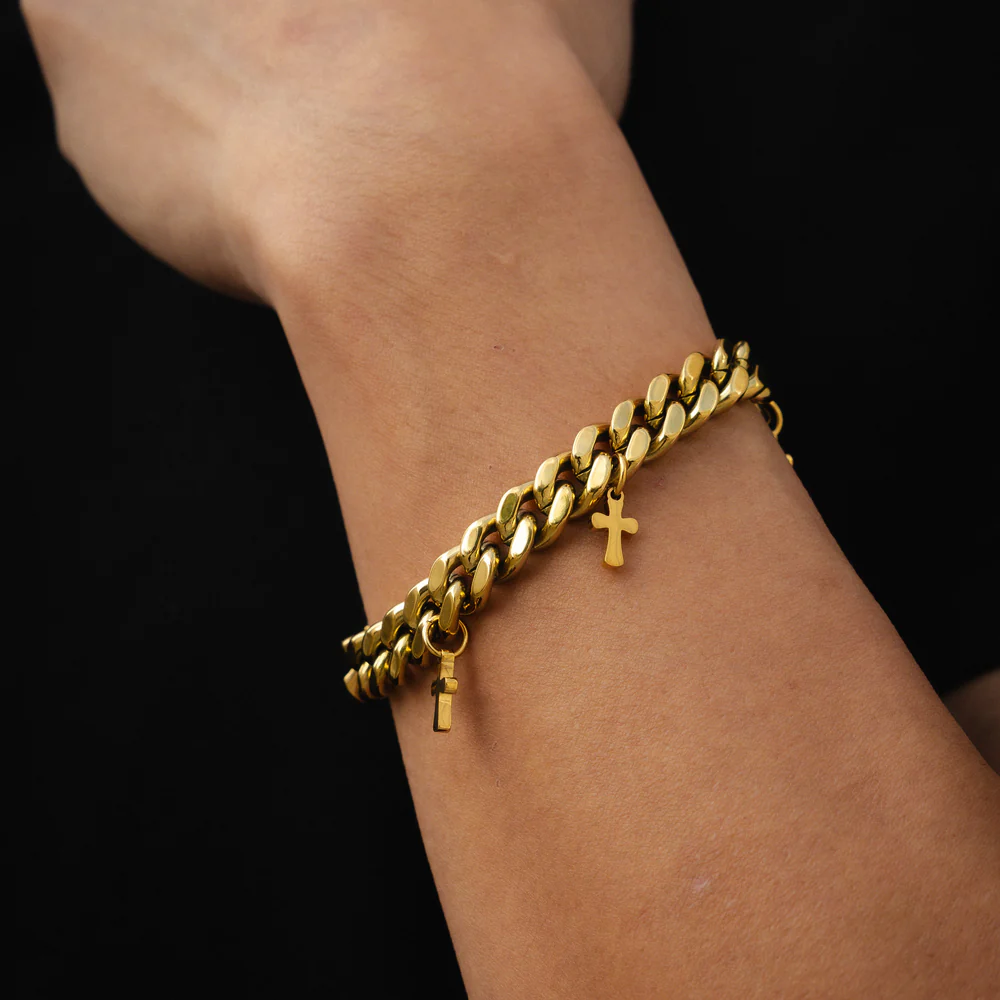 Crossed Cuban Bracelet
