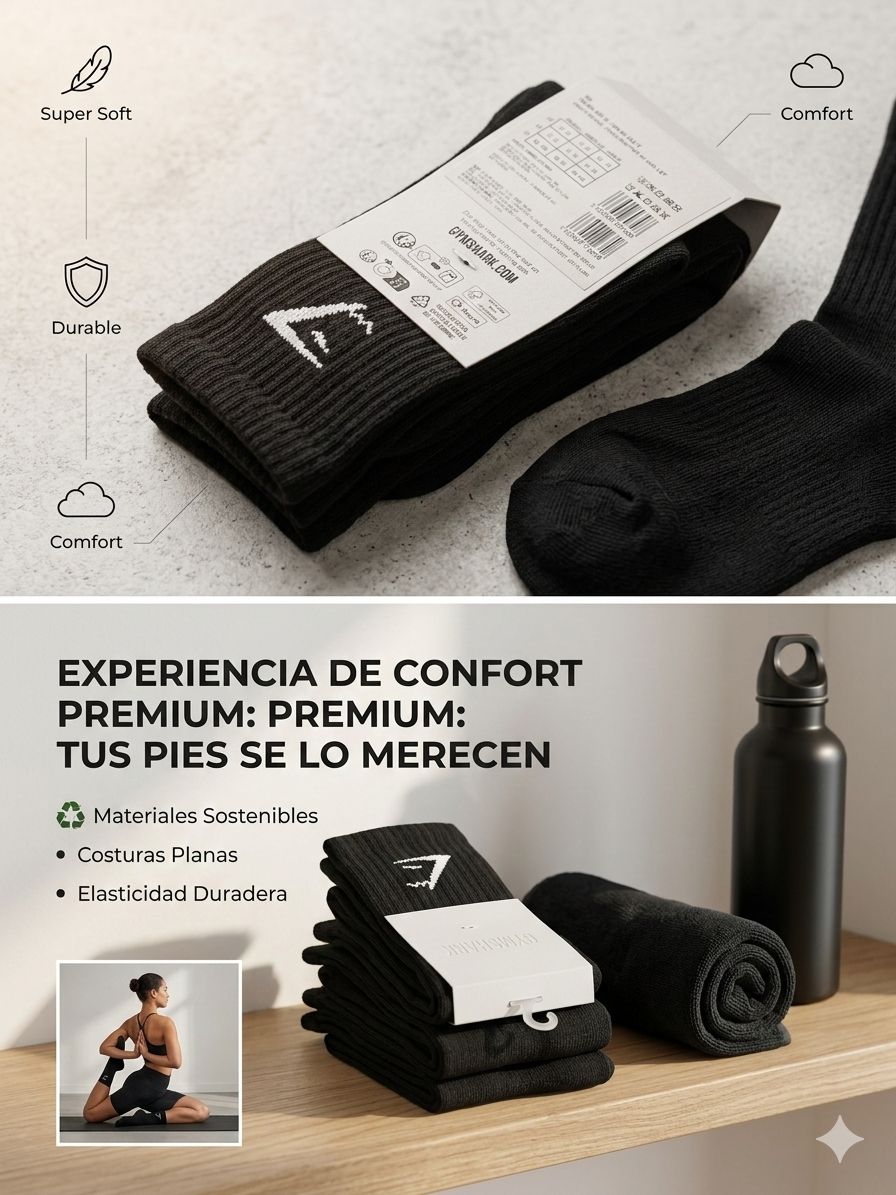 Gymshark - Crew Socks 3pk