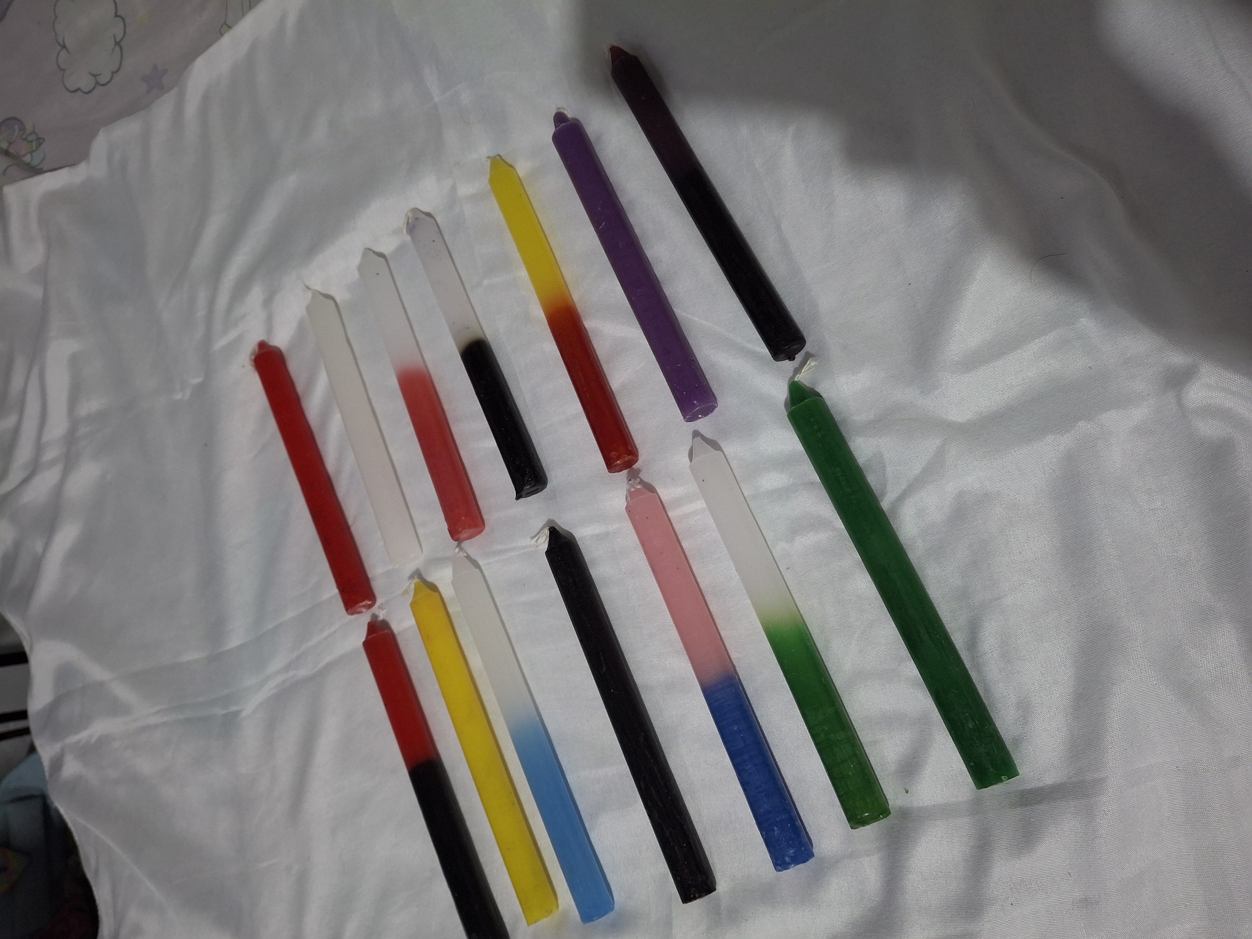 Kit 15 Velas Coloridas e Bicolor