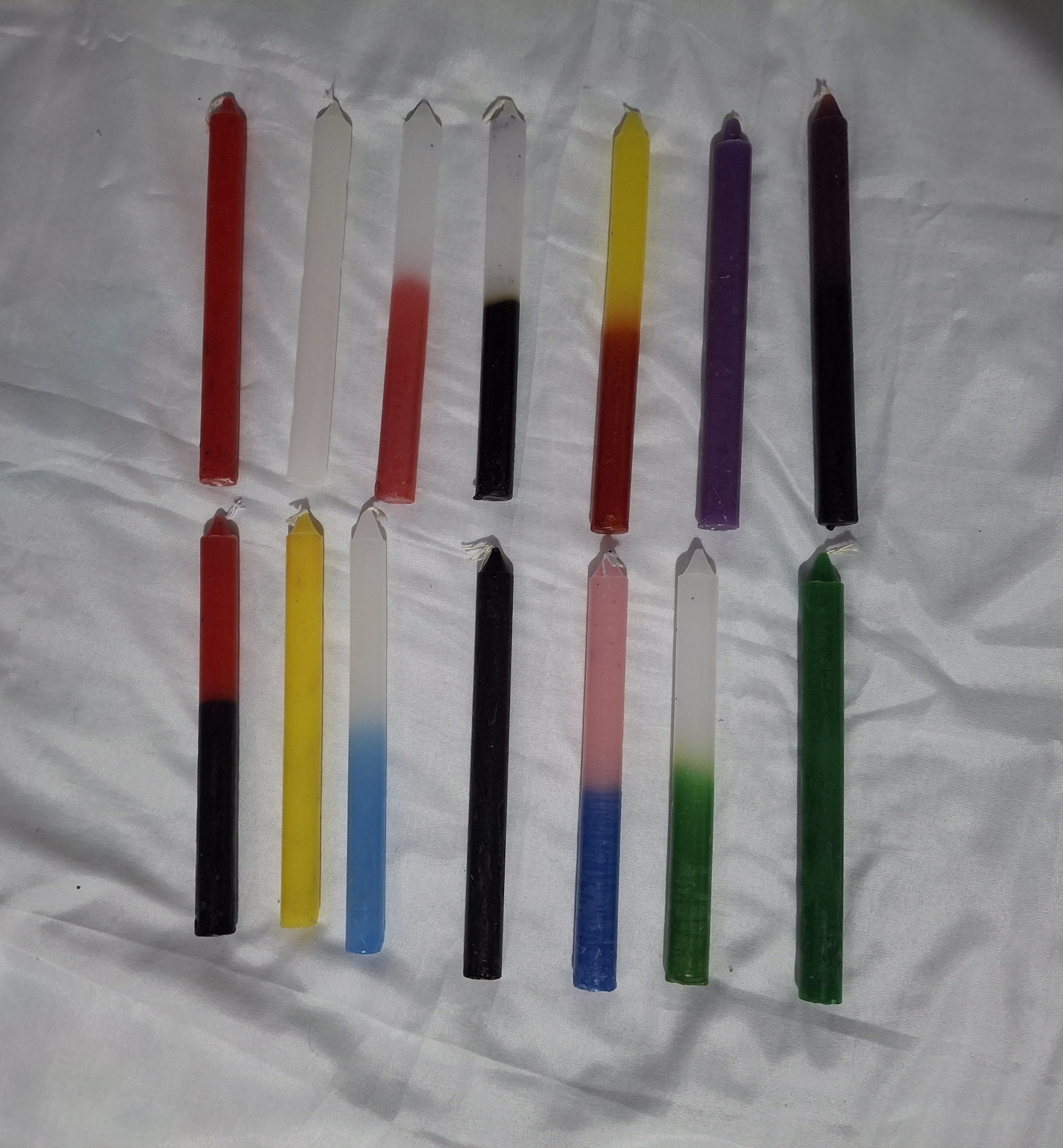 Kit 15 Velas Coloridas e Bicolor