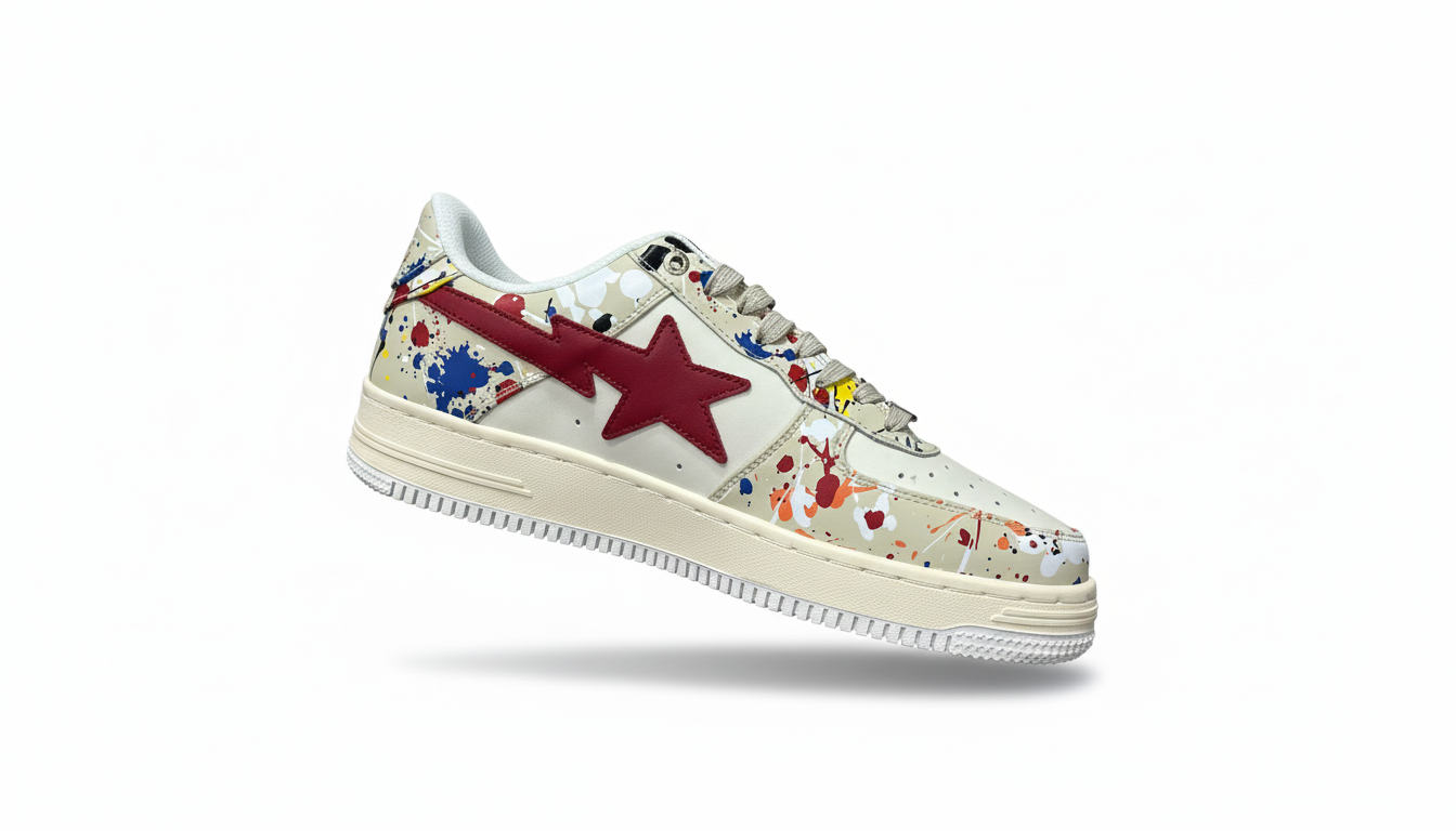 A Bathing Ape Bape Sta Paint Beige