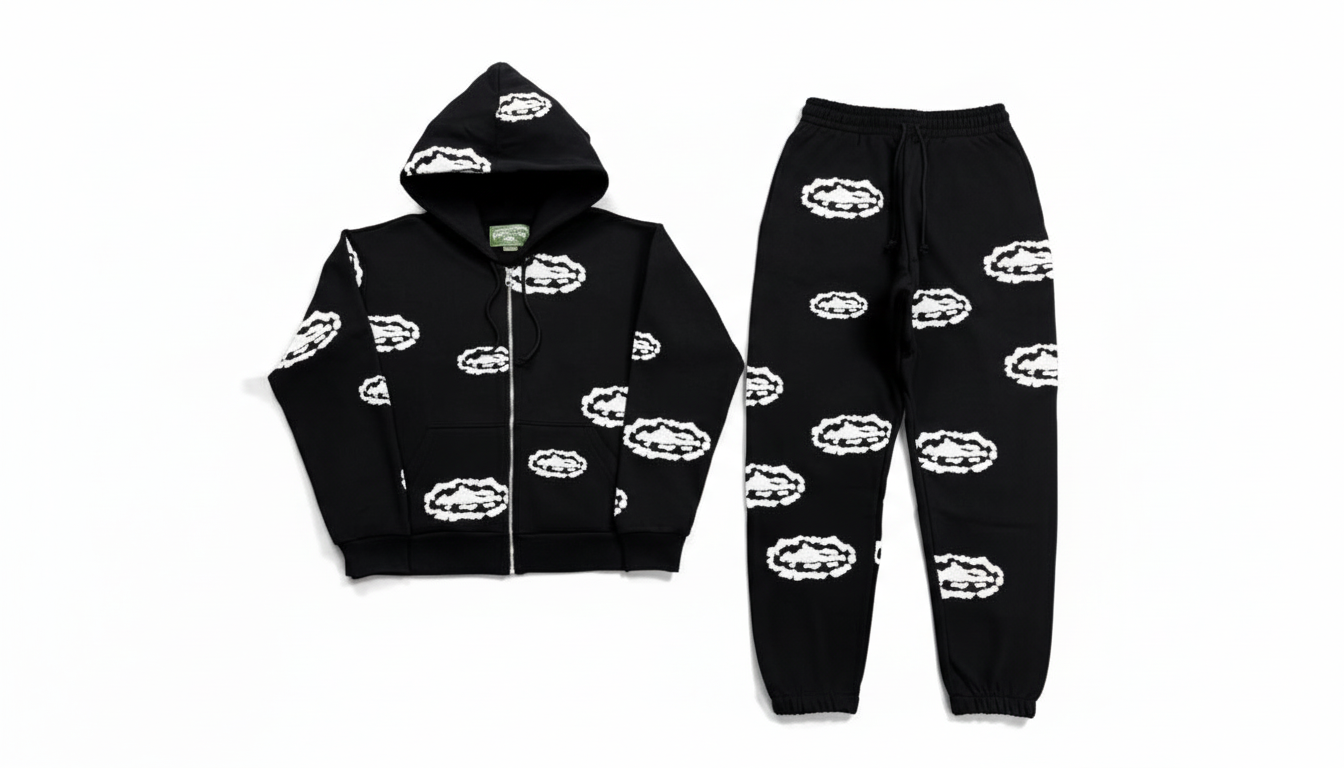 Corteiz x Denim Tears Cotton Wreath Sweatsuit