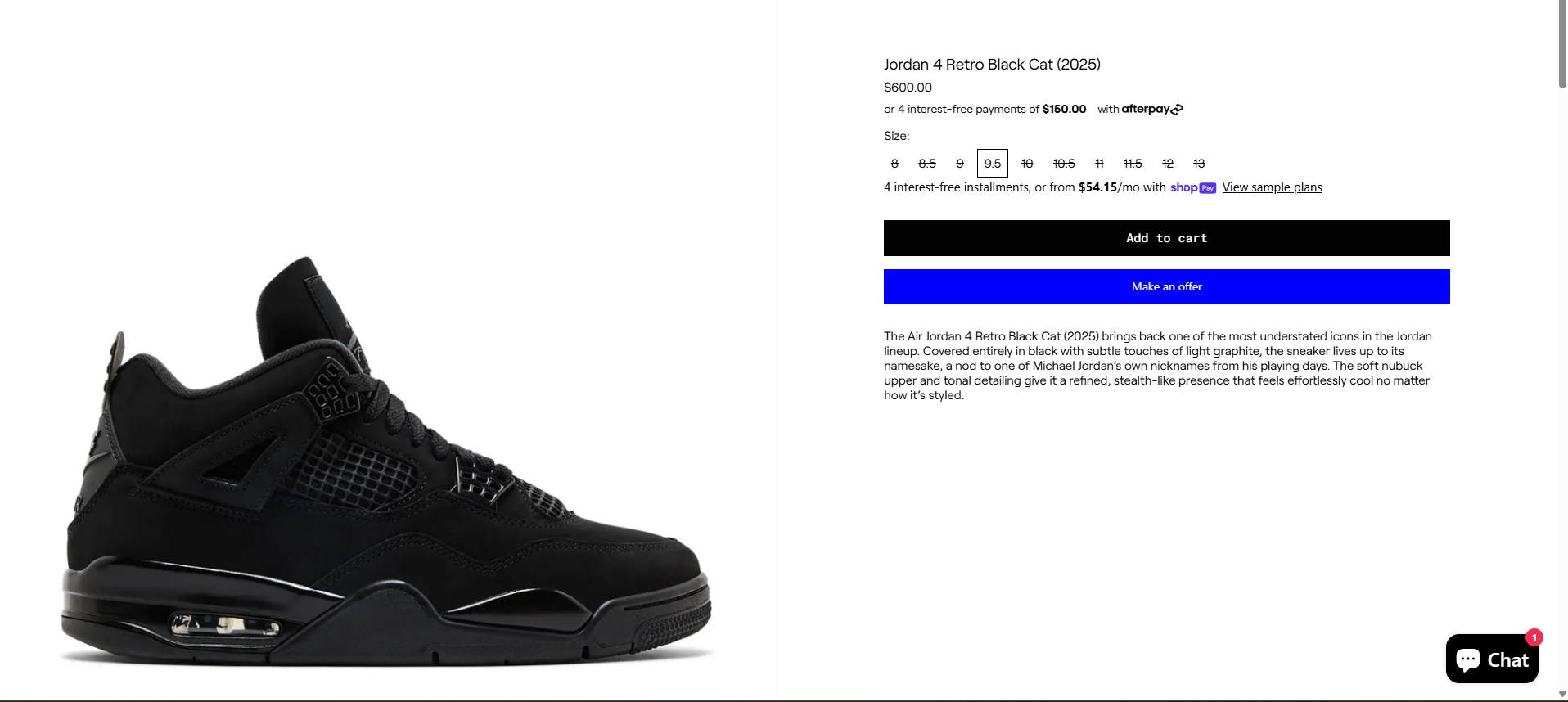 Air Jordan 4 Retro Black Cat