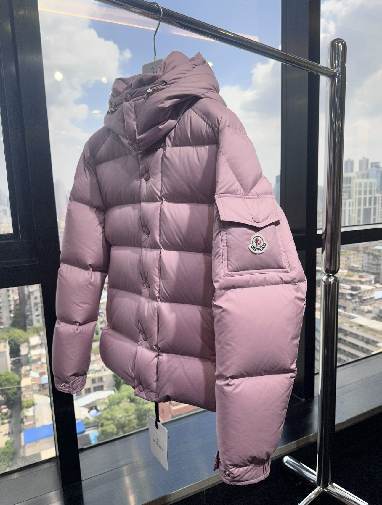 Moncler Maya 70 Hooded Short Down Jacket