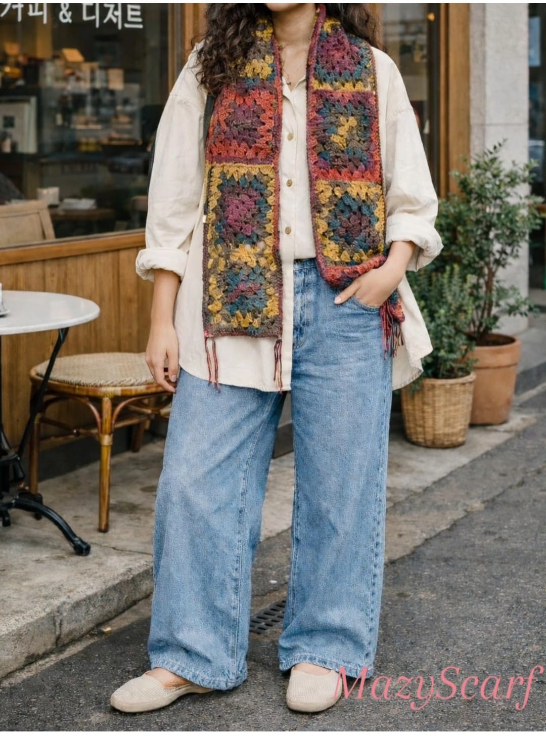 Echarpe au crochet - Boho Granny 