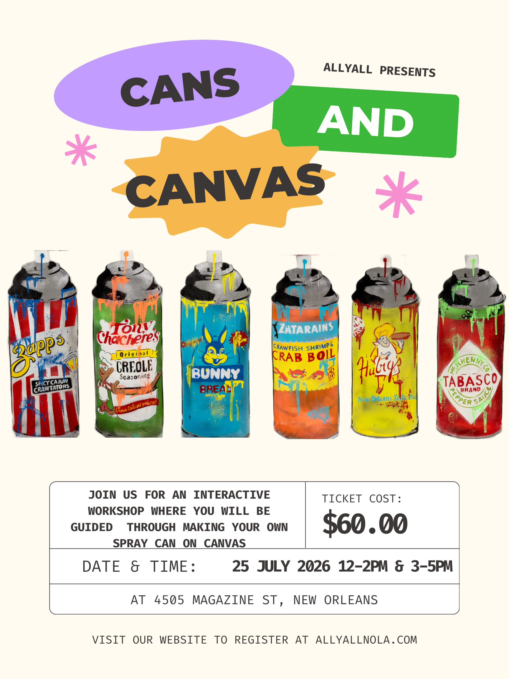 Cans & Canvas: Spray Paint Workshop