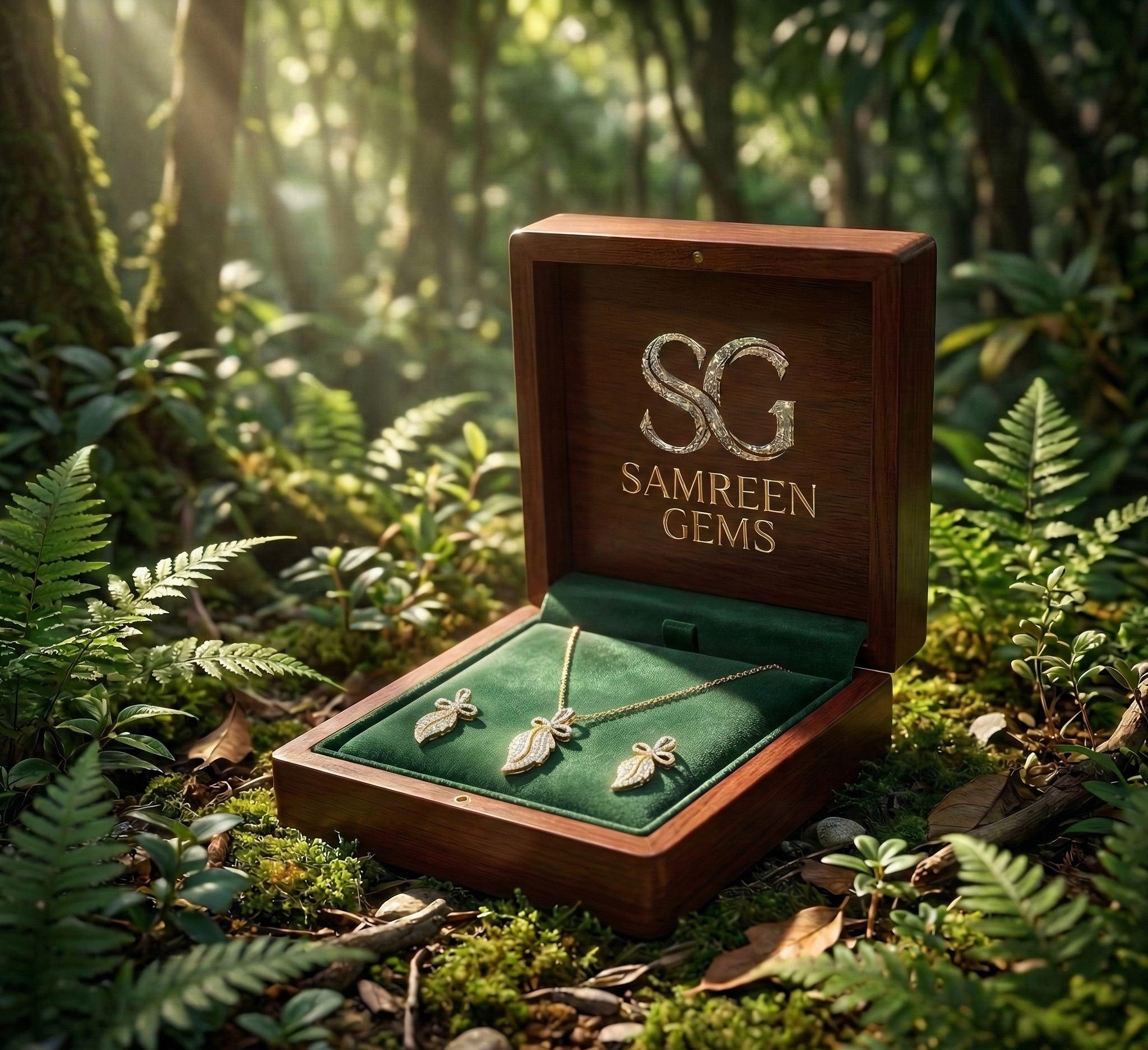 Luxury Diamond Necklace and Earrings Set for Women | Samreen Gems Premium Jewelry