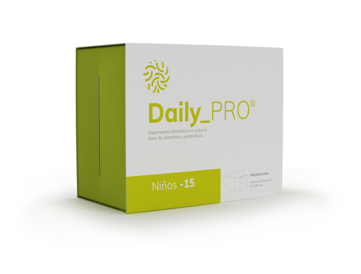 Daily PRO - 15 | Probióticos en Polvo para Niños | 30 Billones de UFC | 6 Cepas | 30 sobres
