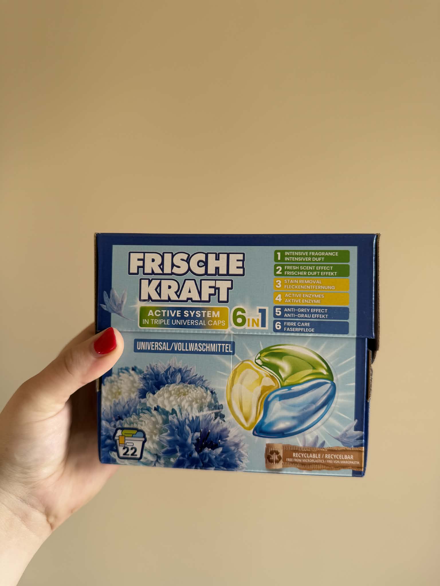Frische Kraft 6in1 universalios skalbimo kapsulės 