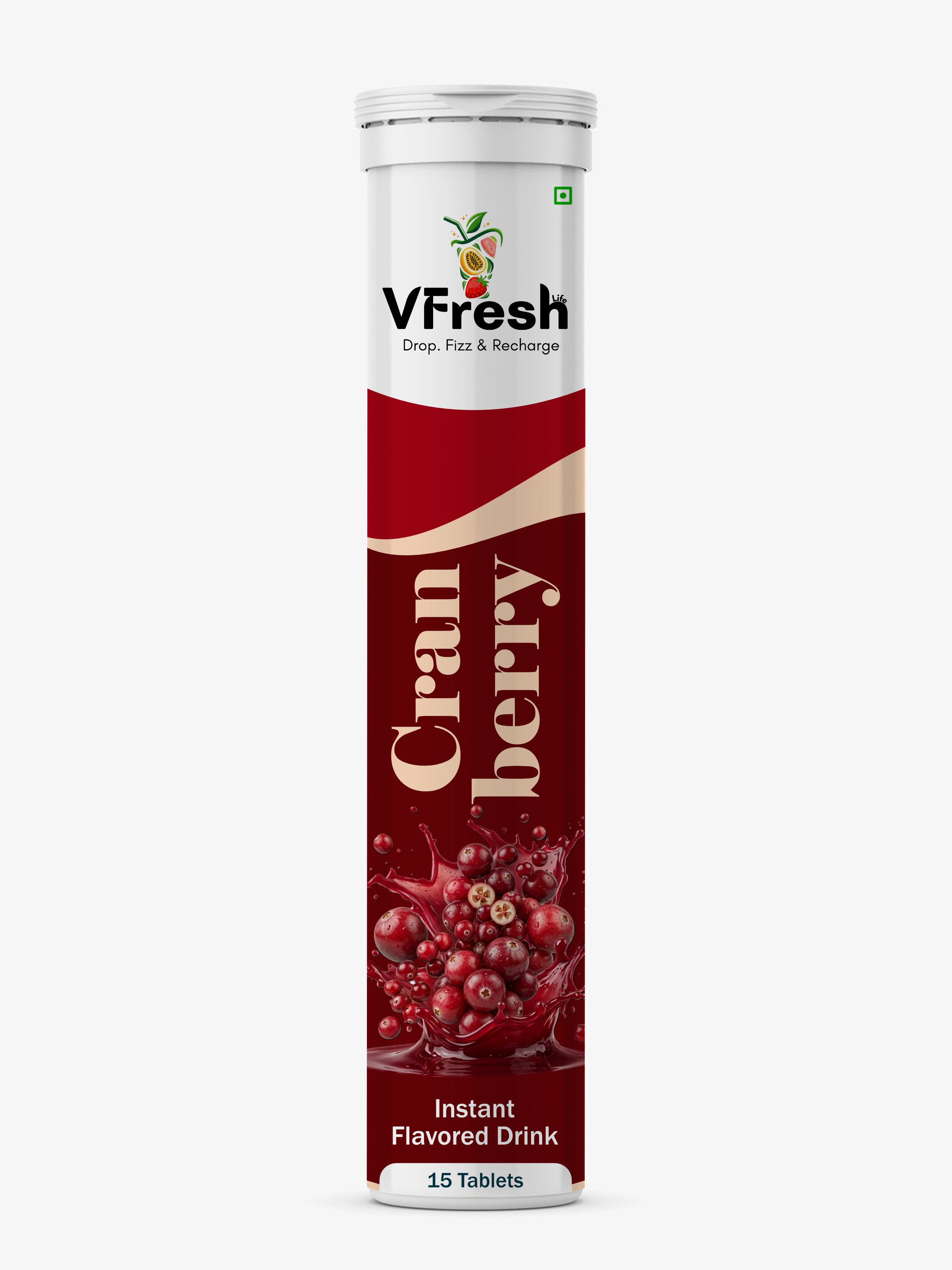 Vfreshlife -  Cranberry Instant Drink Tablets