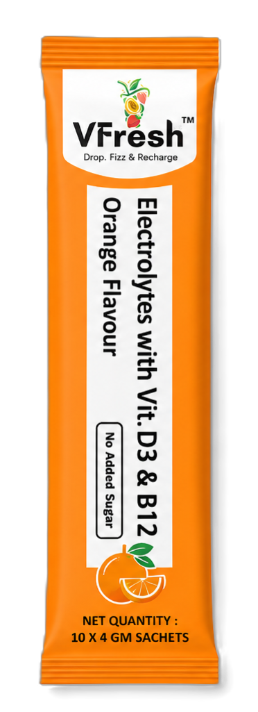 Vfresh Life - Electrolytes with Vit. D3 & B12 (orange)