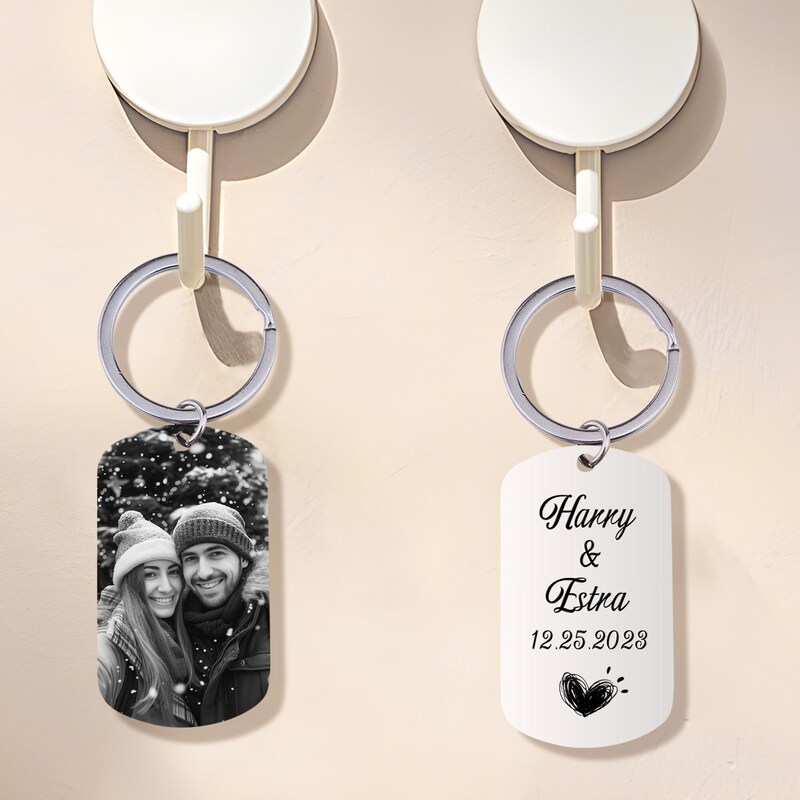 Personalized Couple Photo Keychains
